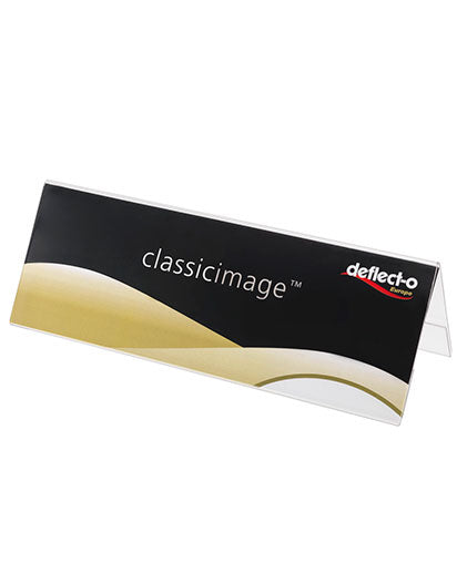Deflecto Tischaufsteller – für A4 – doppelseitig – transparent – Polystyrol – 300×110×95 mm