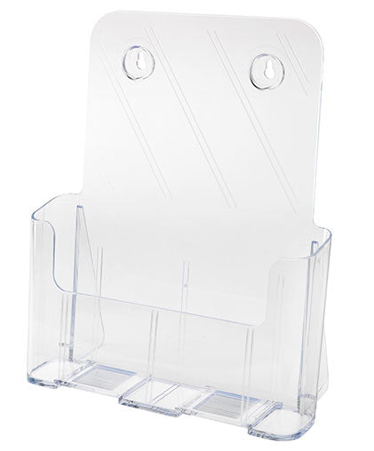 Deflecto Tischprospekthalter – für A4 – 1 Fach – Hochformat – abgeschrägt – transparent – Polystyrol