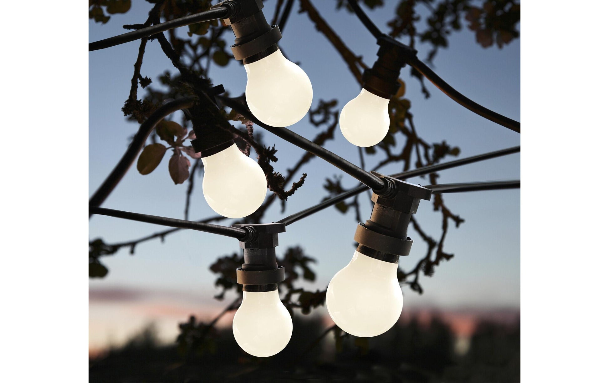 M. Schönenberger Schönenberger Lichterkette – 10 m – 10 LEDs, 10 W – Warmweiss, 2700 K – IP44 – Netzbetrieb