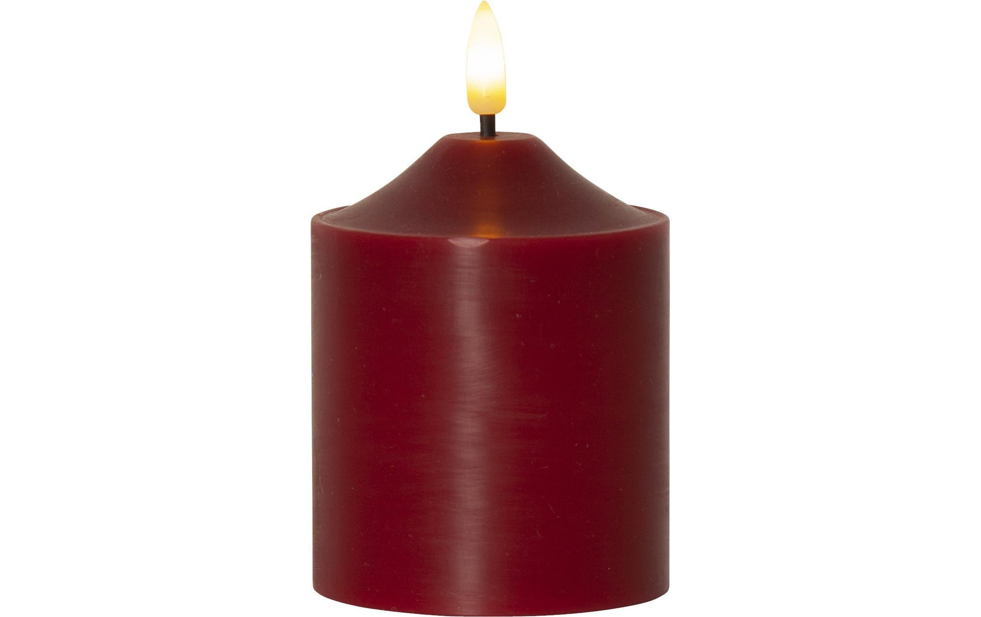 Star Trading LED-Wachskerze – 7,5 × 7,5 × 12 cm – Wachs, Rot
