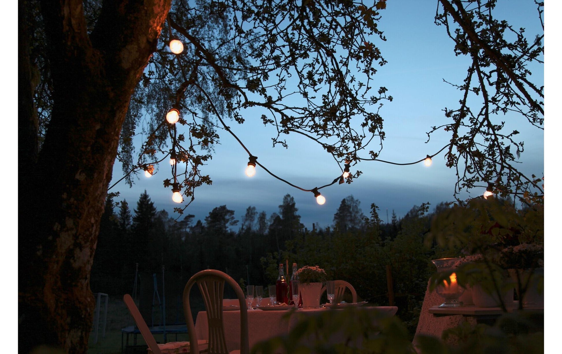 M. Schönenberger Schönenberger Lichterkette – 10 m – 10 LEDs, 10 W – Warmweiss, 2700 K – IP44 – Netzbetrieb