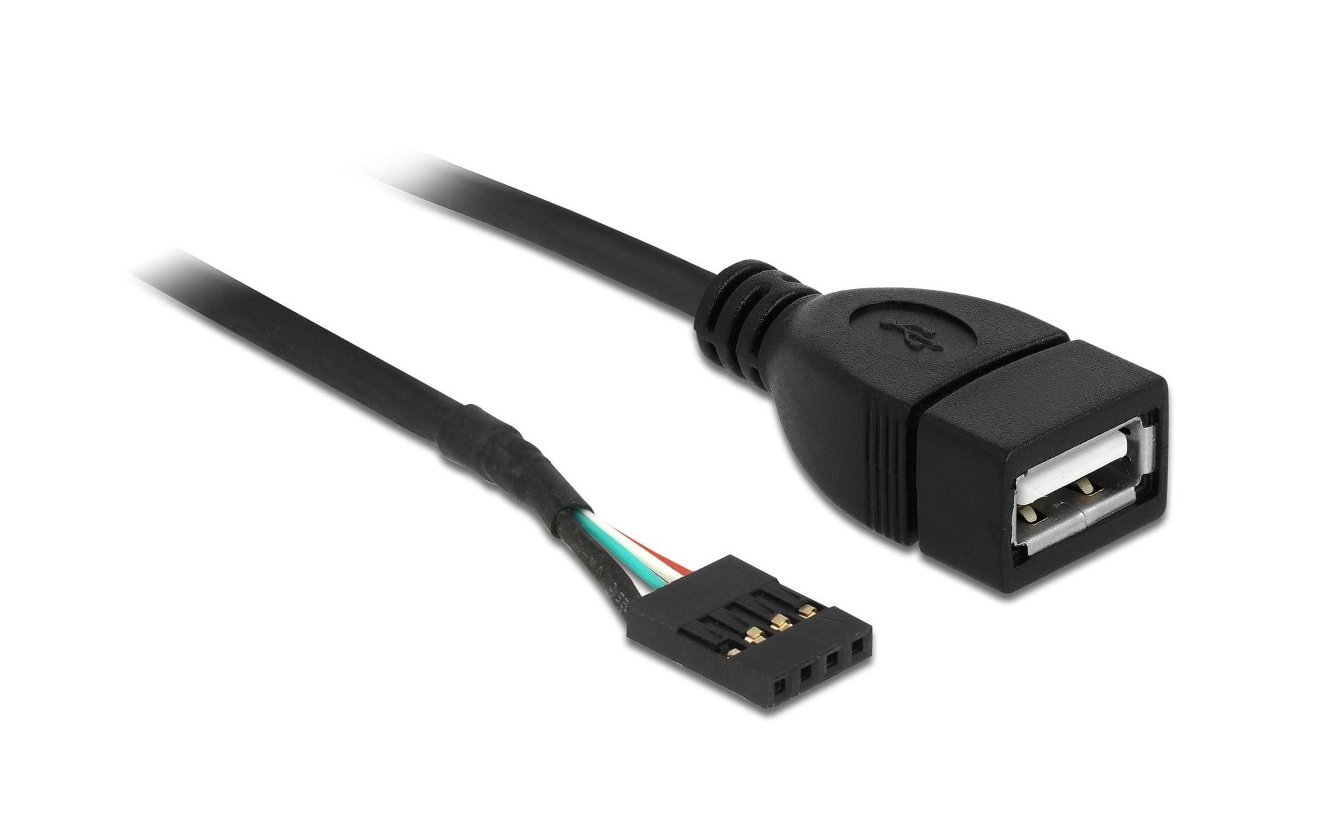 DeLOCK USB-Pinheader-auf-USB-A-Kabel – USB 2.0 (480 Mbit/s) – 0,4 m – Schwarz