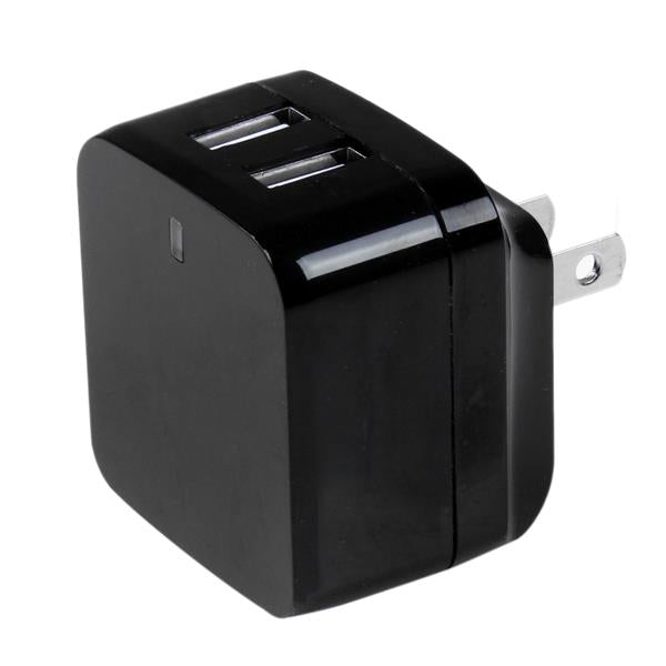 StarTech.com USB-Wandladegerät 17 W – USB-A×2 – AU/EU/NA/UK-Adapter – für Smartphones, Tablets – Schwarz