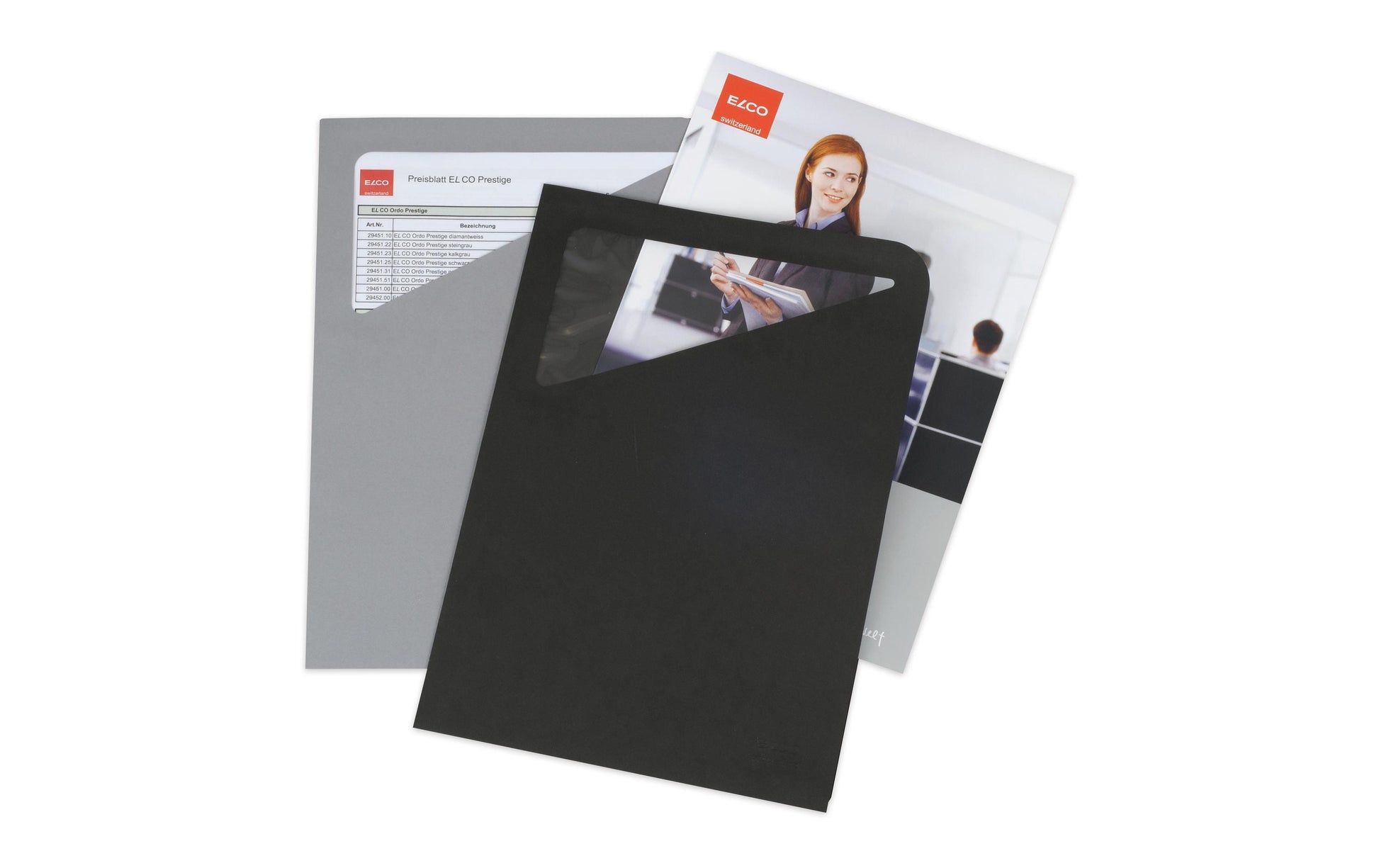 Elco Sichtmappe A4 – Schwarz, Papier, 20er-Pack