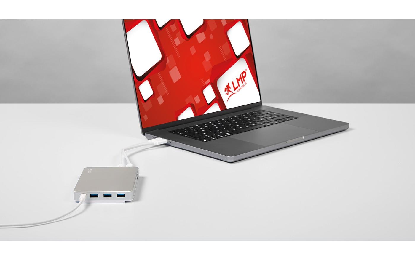 LMP 23790 Dockingstation – USB-C, 1× HDMI, 100 W PD, GbE, microSD, für Mac/iPadOS