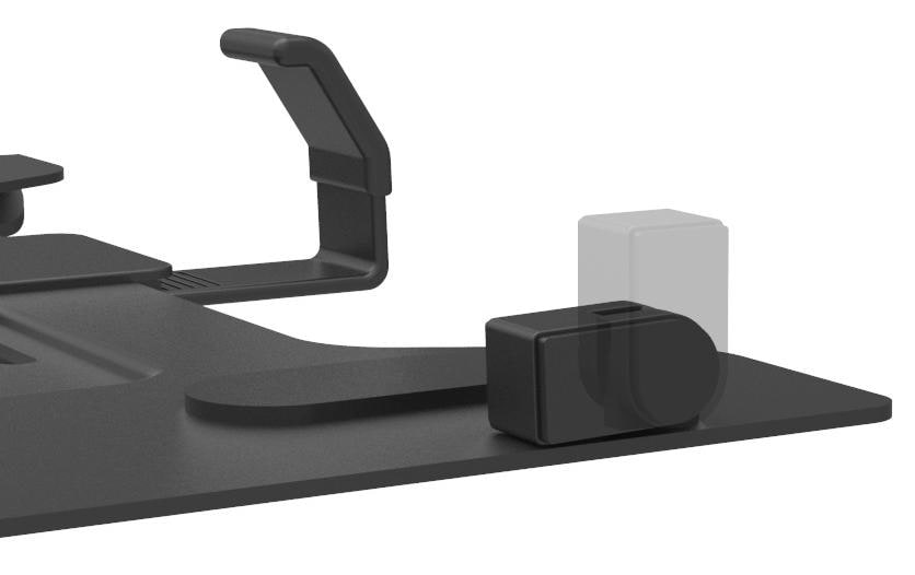 ICY BOX Laptop-Ständer – für Monitorständer mit VESA 75×75/100×100 – Schwarz