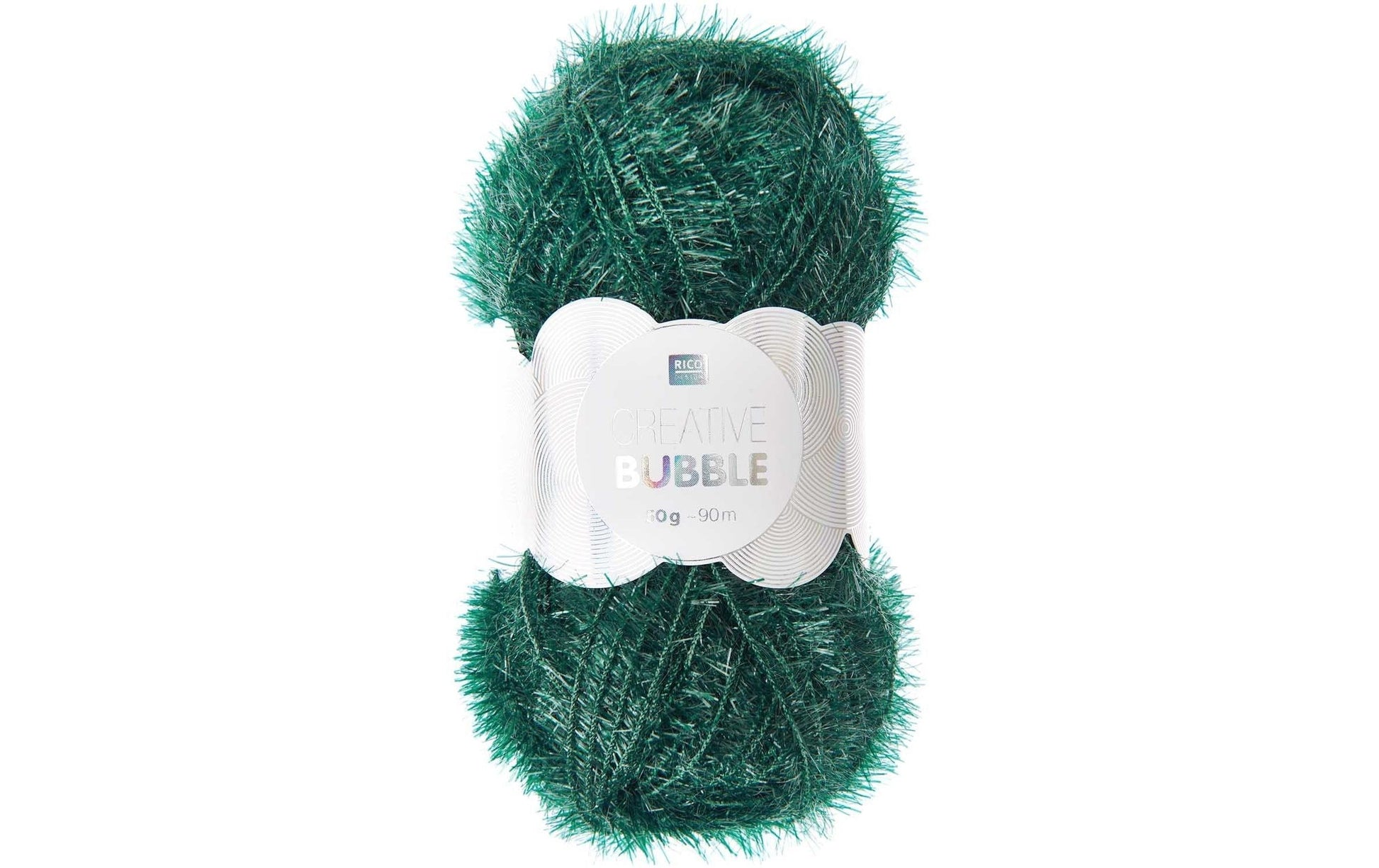 Rico Design Creative Bubble Garn Tannengrün – 50 g, 90 m, Polyester, Nadel 4 mm, 1 Stk.