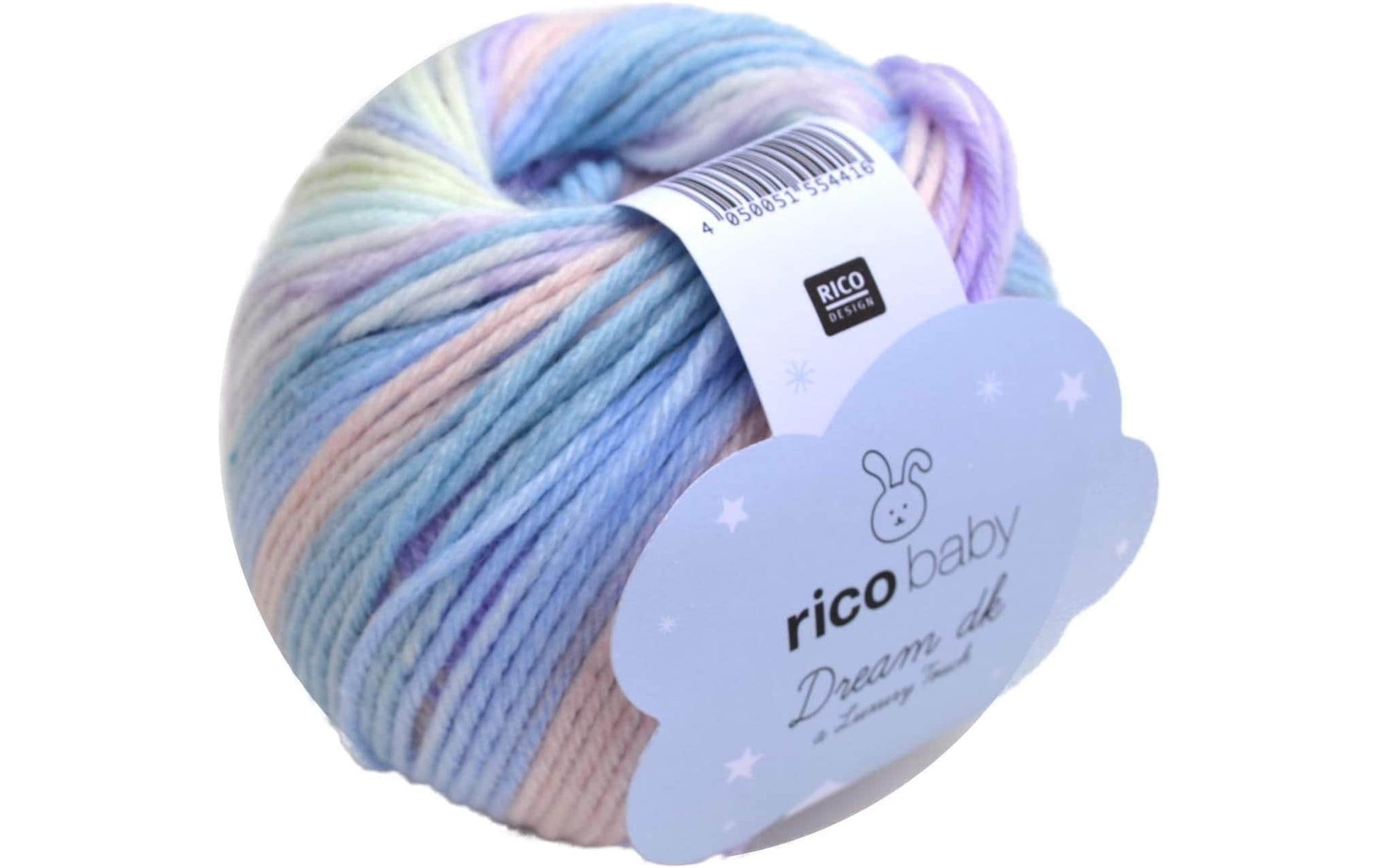 Rico Design Baby Dream DK Luxury Touch Garn Blau – 50 g, 115 m, Nadel 4 mm, 50% Polyamid/50% Polyacryl, 1 Stk.