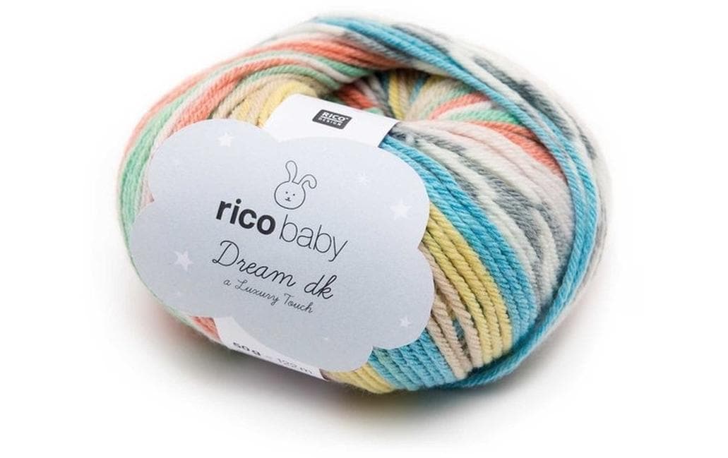 Rico Design Baby Dream DK Luxury Touch Garn Mehrfarbig – 50 g, 115 m, Nadel 4 mm, 50% Polyamid/50% Polyacryl