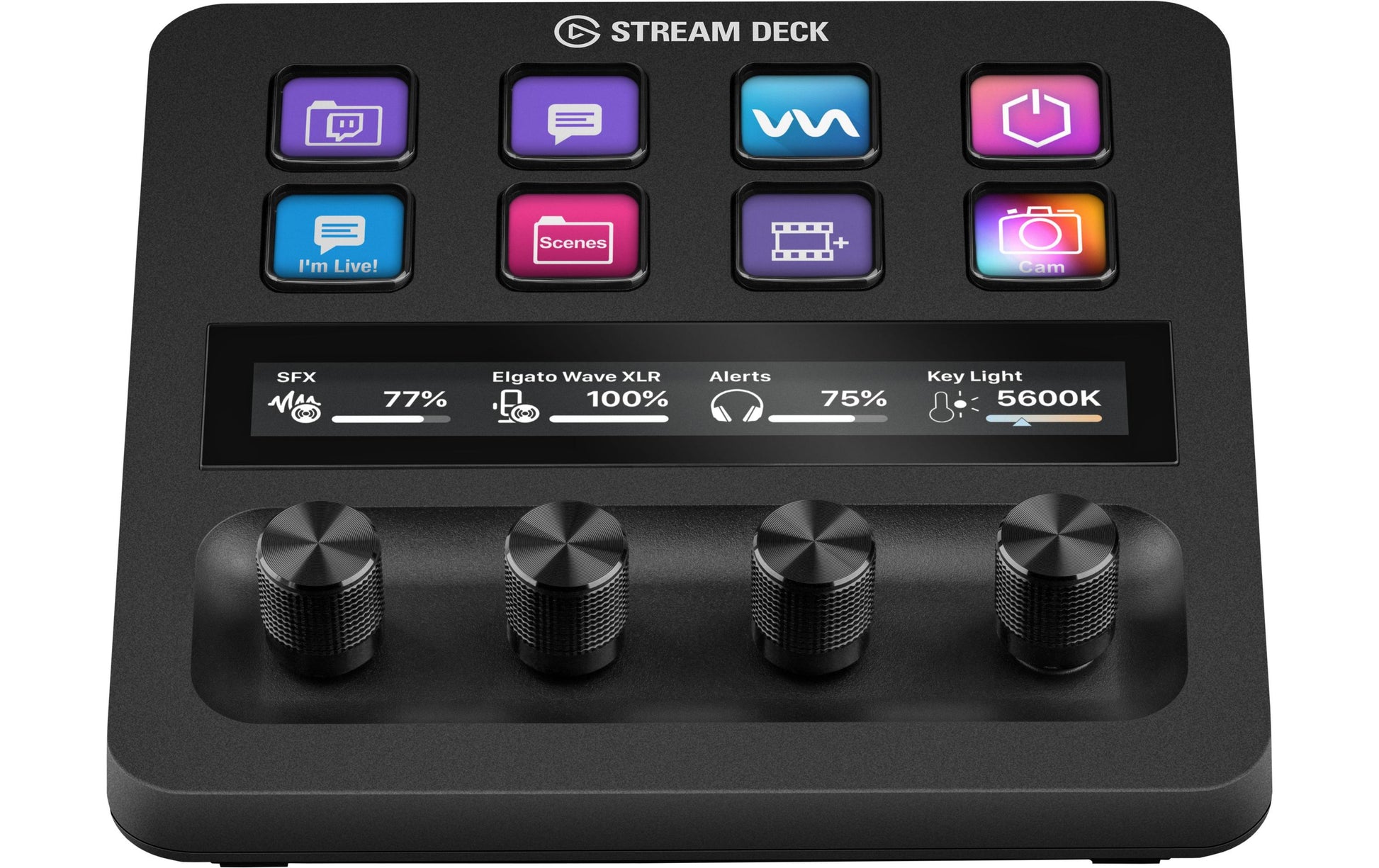 Elgato Stream Deck + – Keypad-Steuerpult – kabelgebunden, USB-A – Schwarz – für PC & Mac