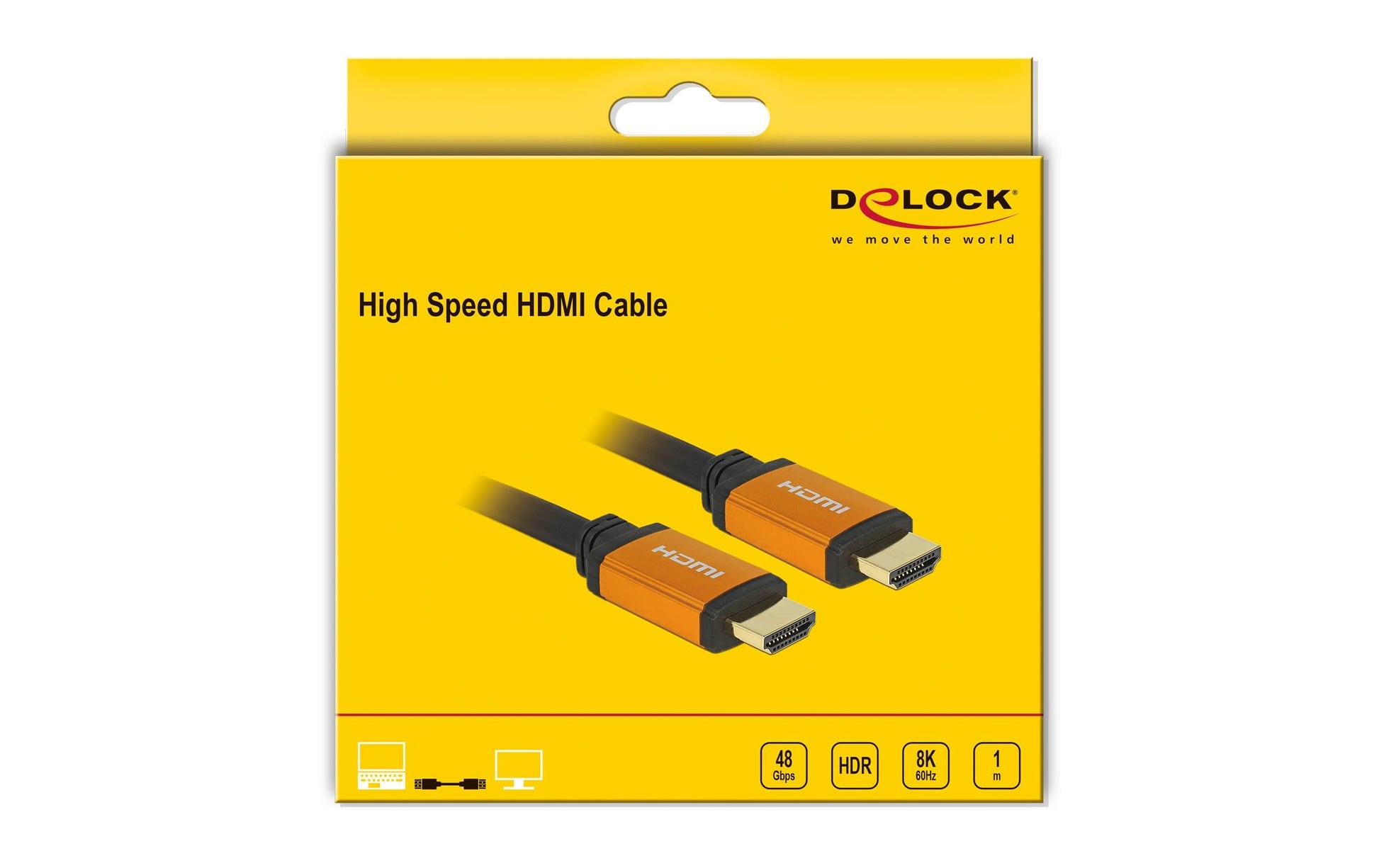 DeLOCK HDMI-Kabel, Schwarz, Gold, 85727, 1 Stück