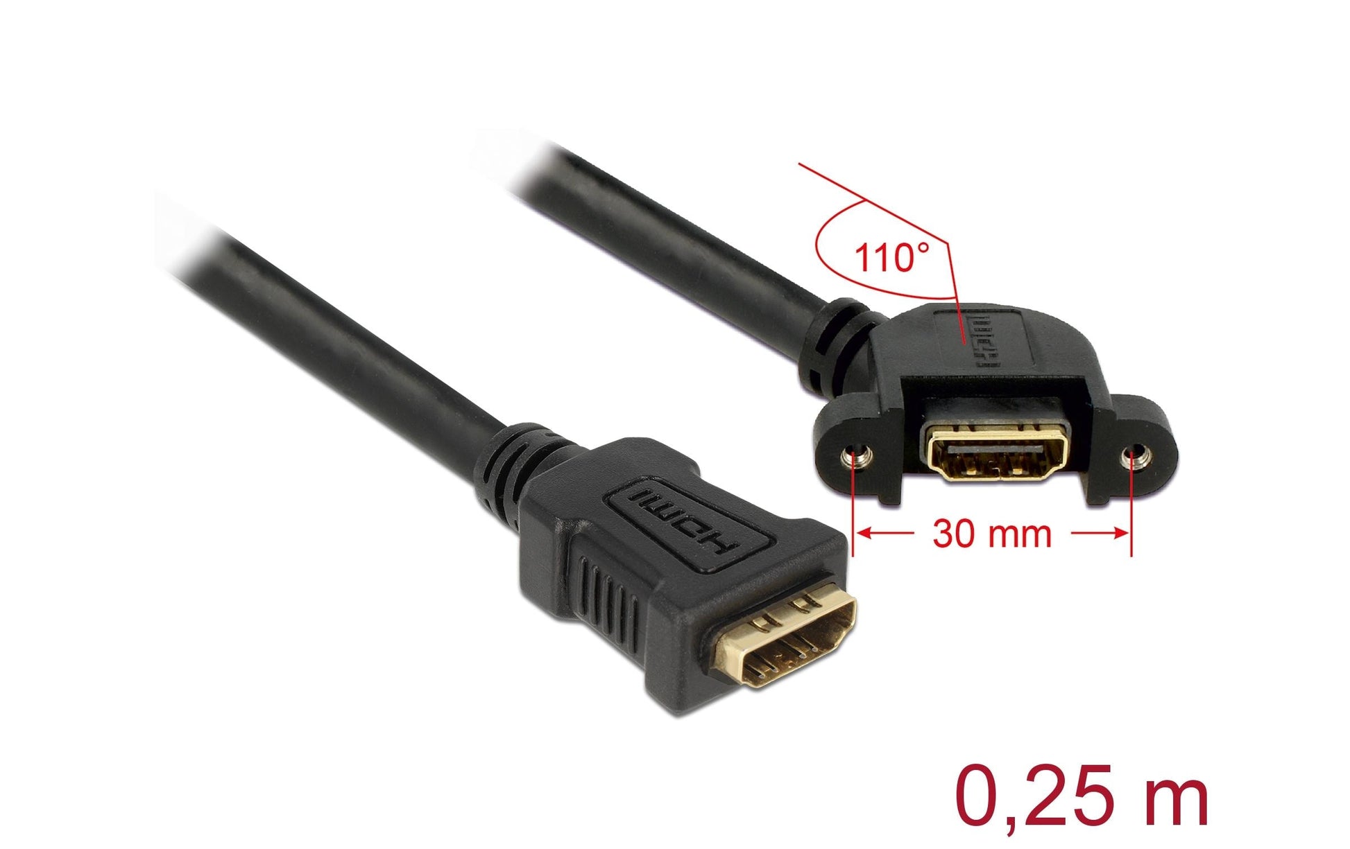 DeLOCK HDMI-Kabel, Schwarz