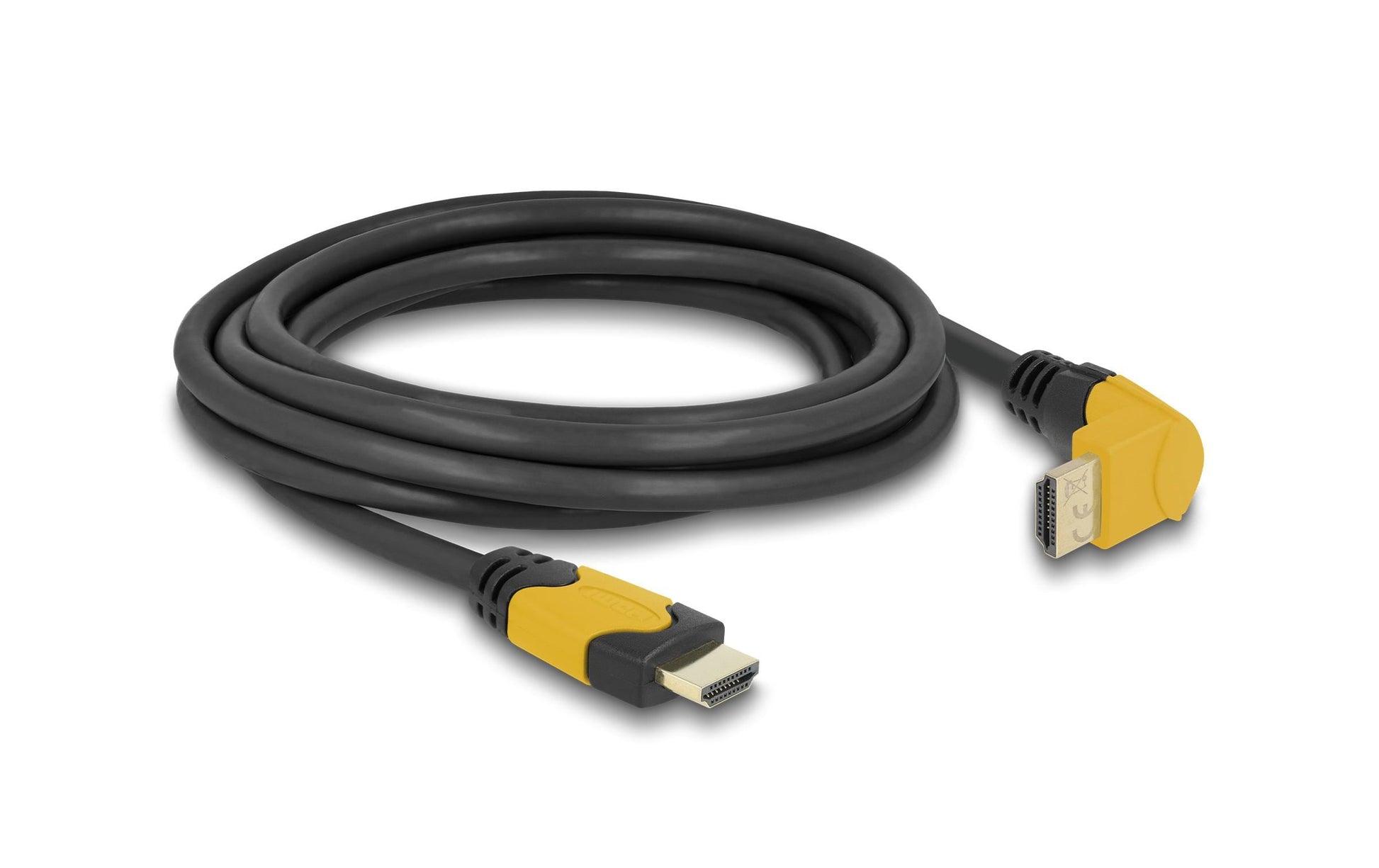 DeLOCK HDMI Kabel HDMI 2.1 8K 60 Hz – 3 m – HDR – Schwarz/Gelb