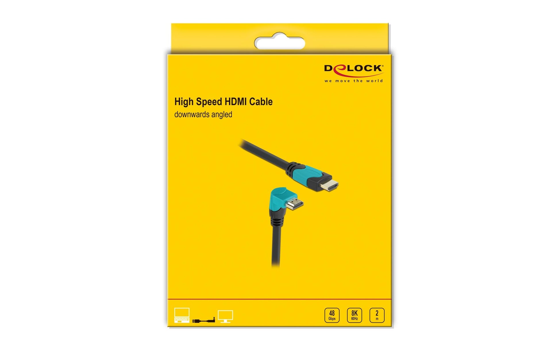 DeLOCK HDMI Kabel HDMI 2.1 8K 60 Hz – 2 m – HDR – Schwarz/Blau