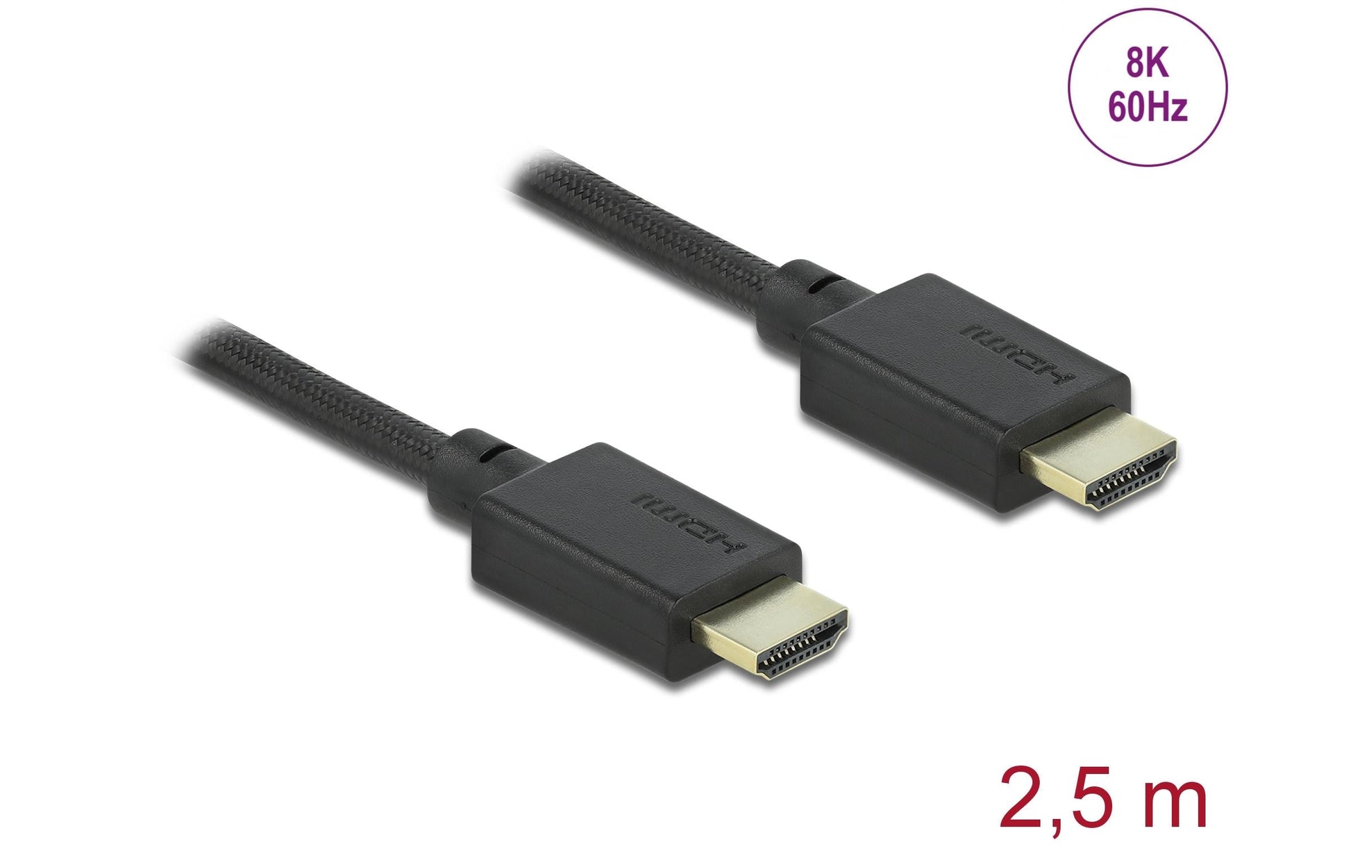 DeLOCK HDMI-Kabel, Schwarz, 1 Stück