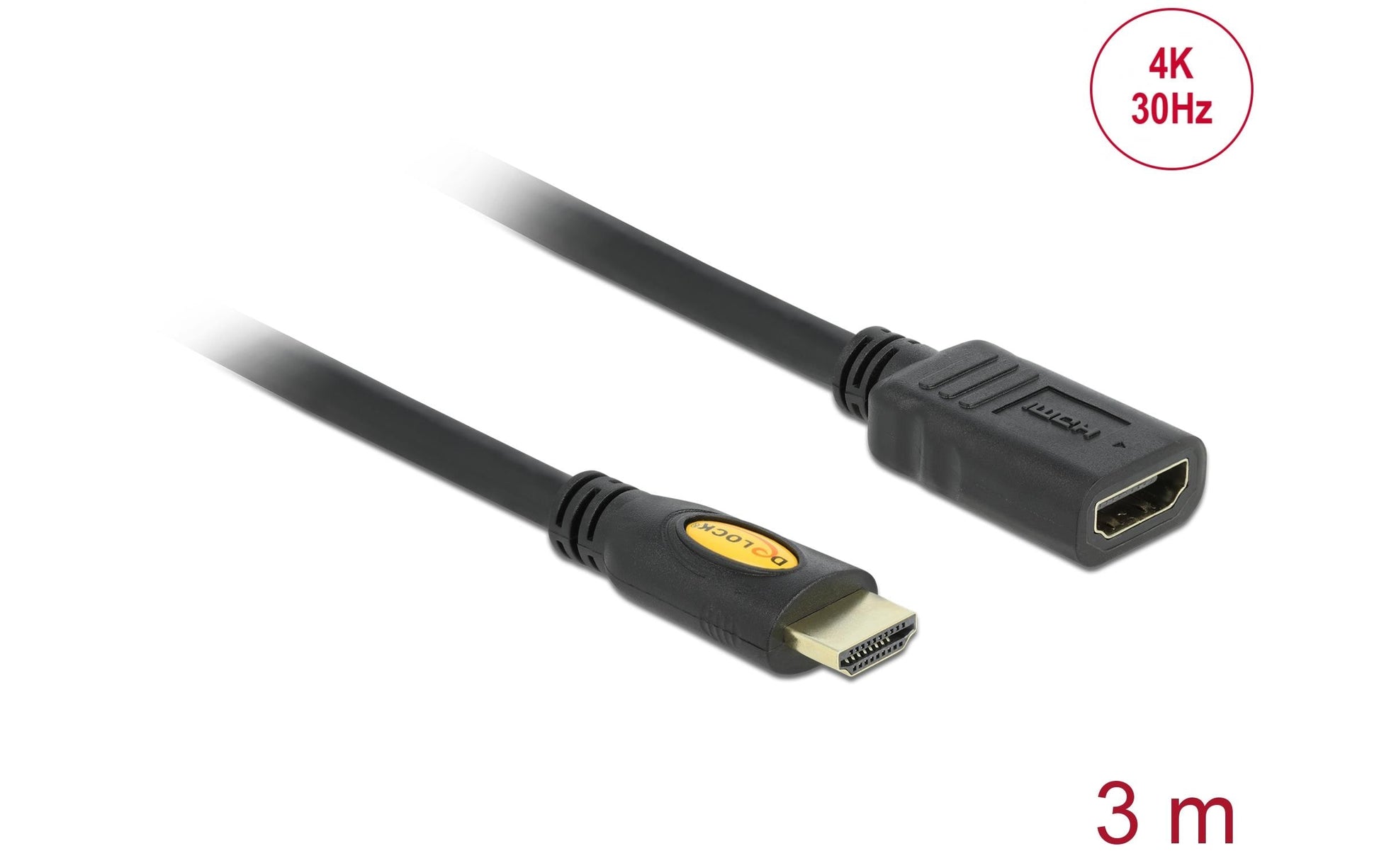 DeLOCK HDMI Verlängerungskabel 4K 30 Hz – 3 m