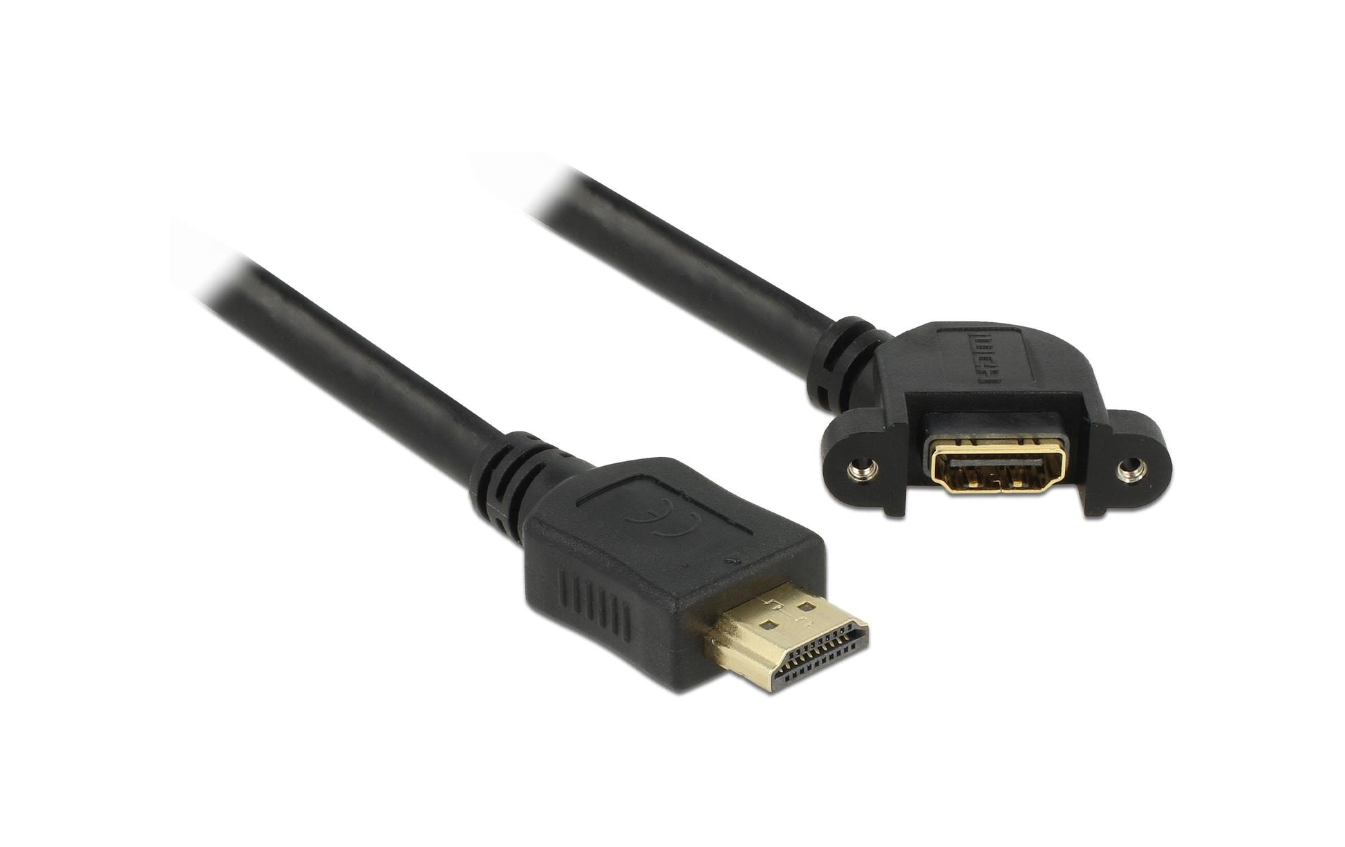 DeLOCK HDMI-Verlängerung – HDMI-A × HDMI-A (M/F) – 0,5 m – 4K30 – Schwarz