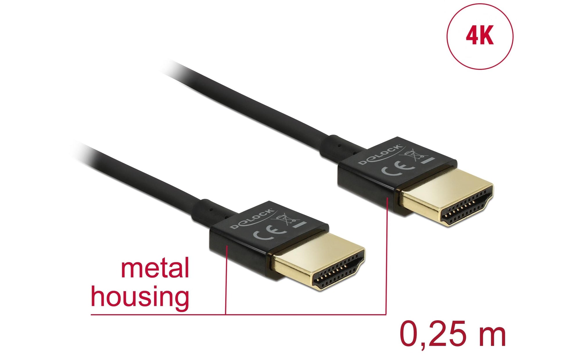 DeLOCK HDMI Kabel 4K – 0,25 m – ARC