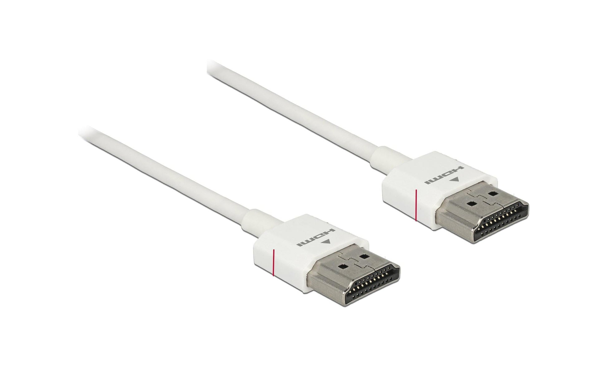 DeLOCK HDMI Kabel HDMI 2.0 4K 60 Hz – 0,5 m – ARC, Ethernet – Weiss