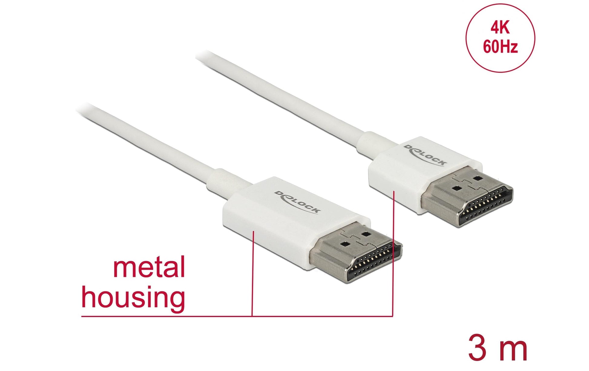 Delock HDMI-Kabel, Weiss