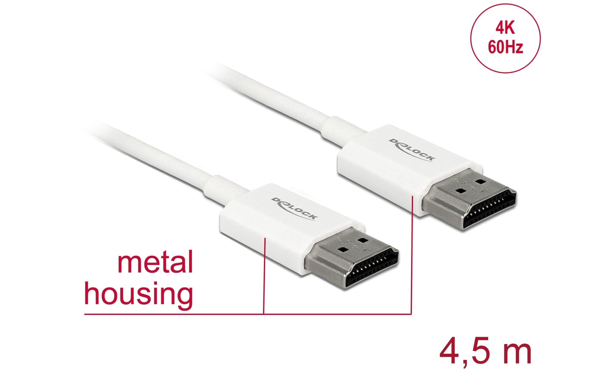 DeLOCK HDMI-Kabel, Weiss