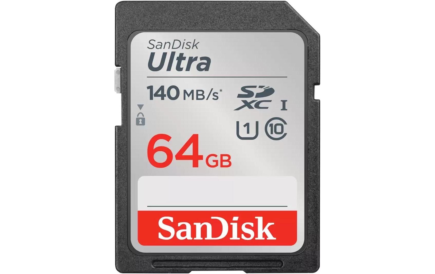 SanDisk Ultra Speichergerät – 64 GB, SDXC, 140 MB/s