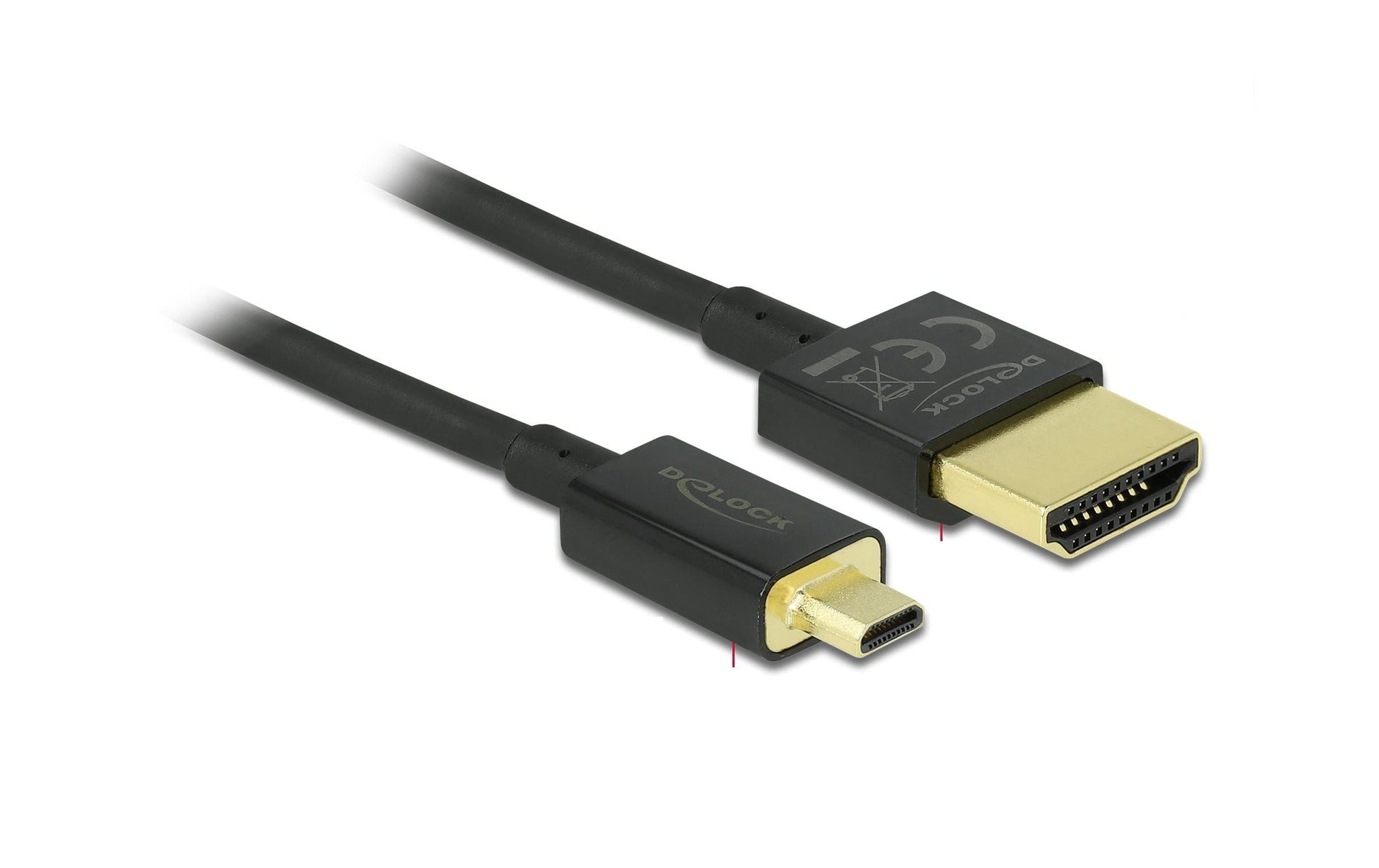 DeLOCK HDMI-Kabel, HDMI / Micro HDMI, Schwarz