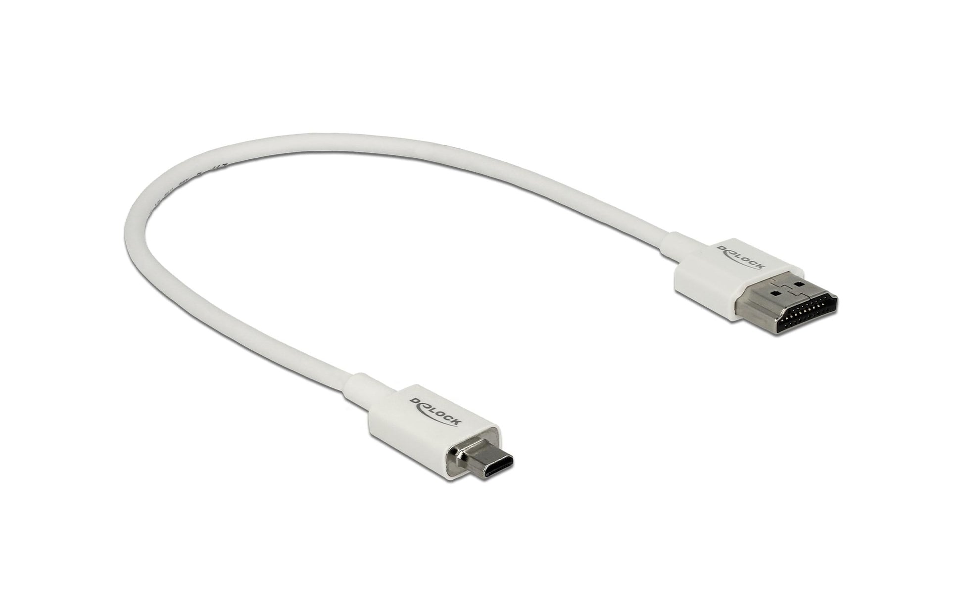 DeLOCK HDMI-Kabel, HDMI/Micro HDMI, Weiss