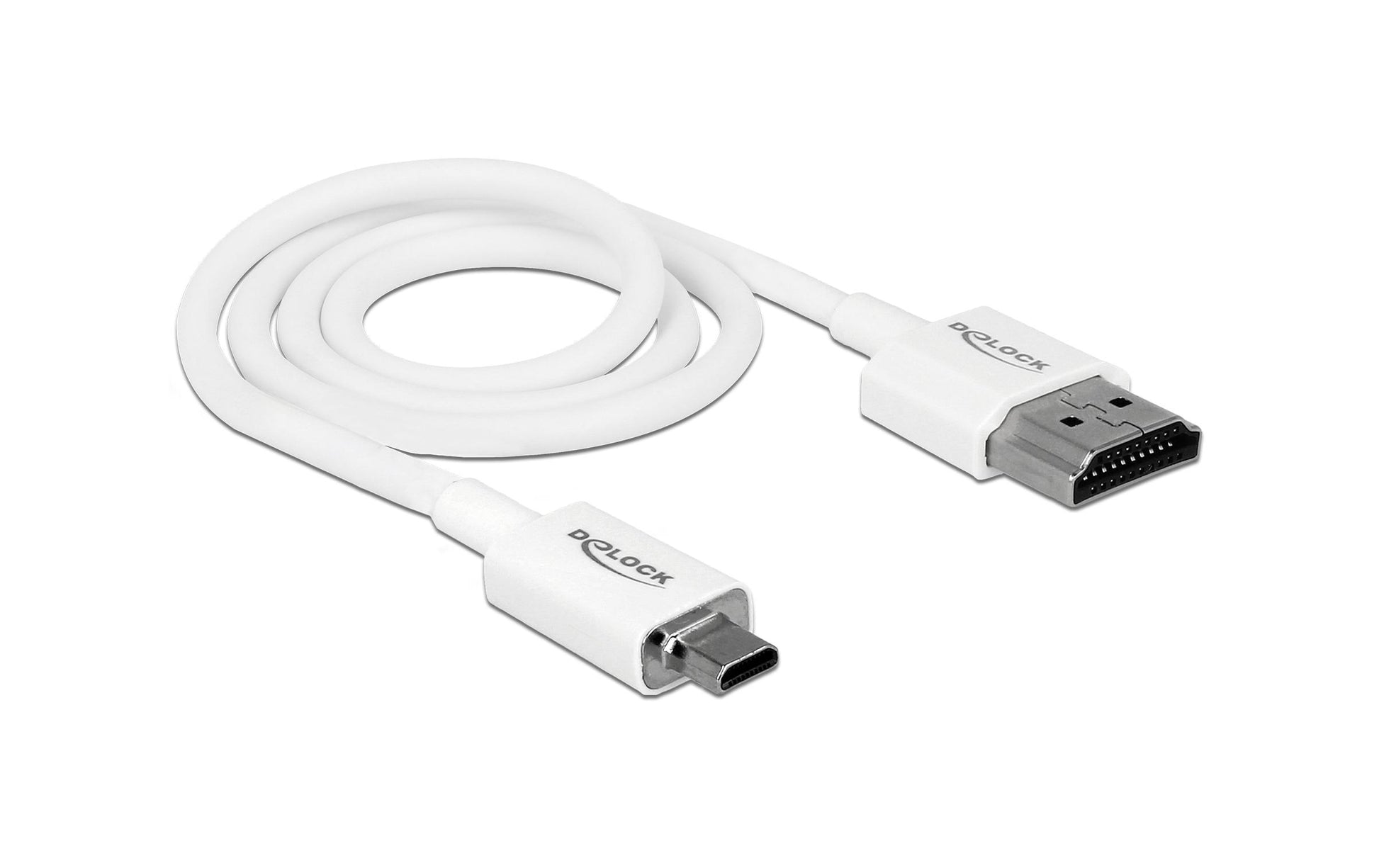 DeLOCK HDMI-Kabel, Micro HDMI, Weiss