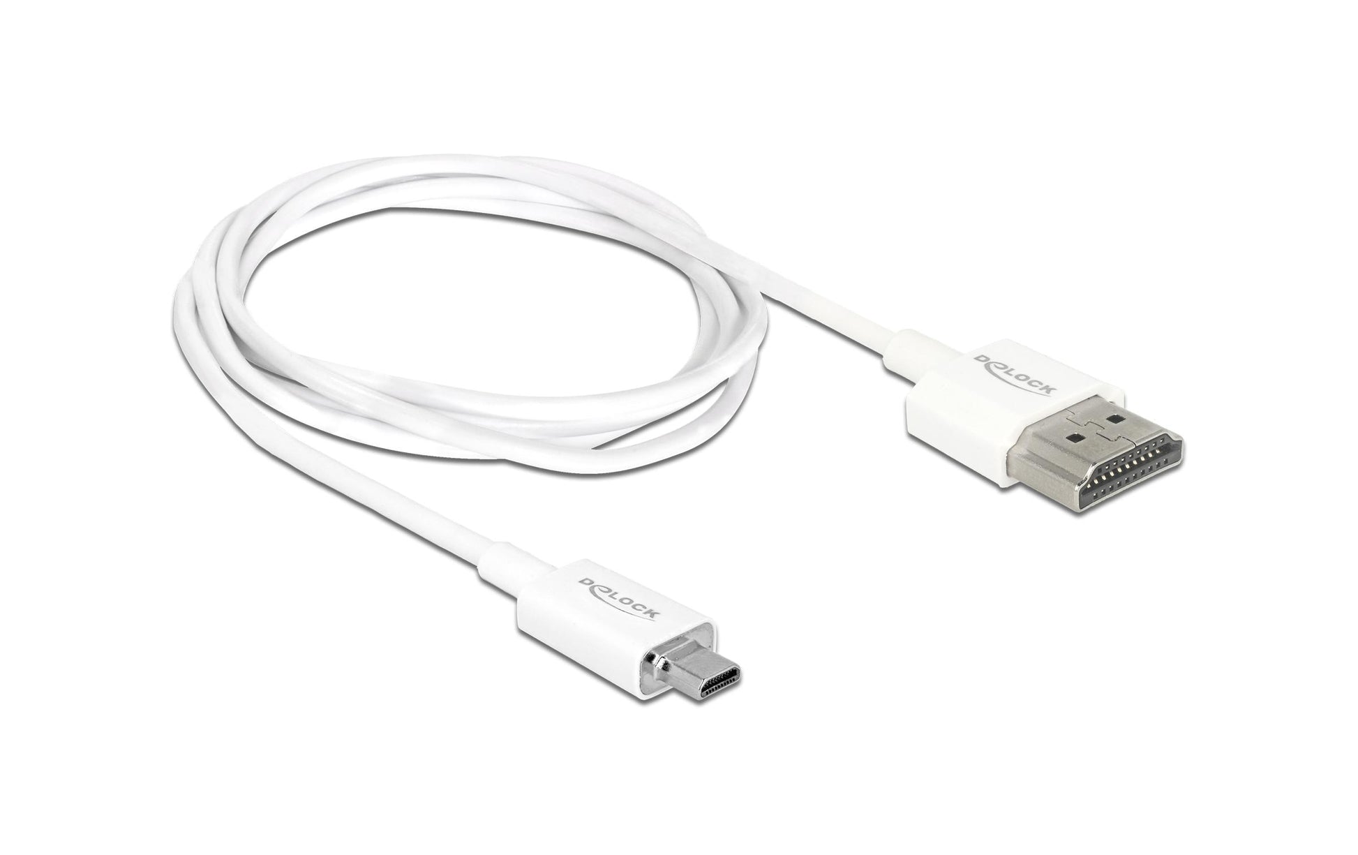 DeLOCK HDMI-Kabel, Micro HDMI, Weiss