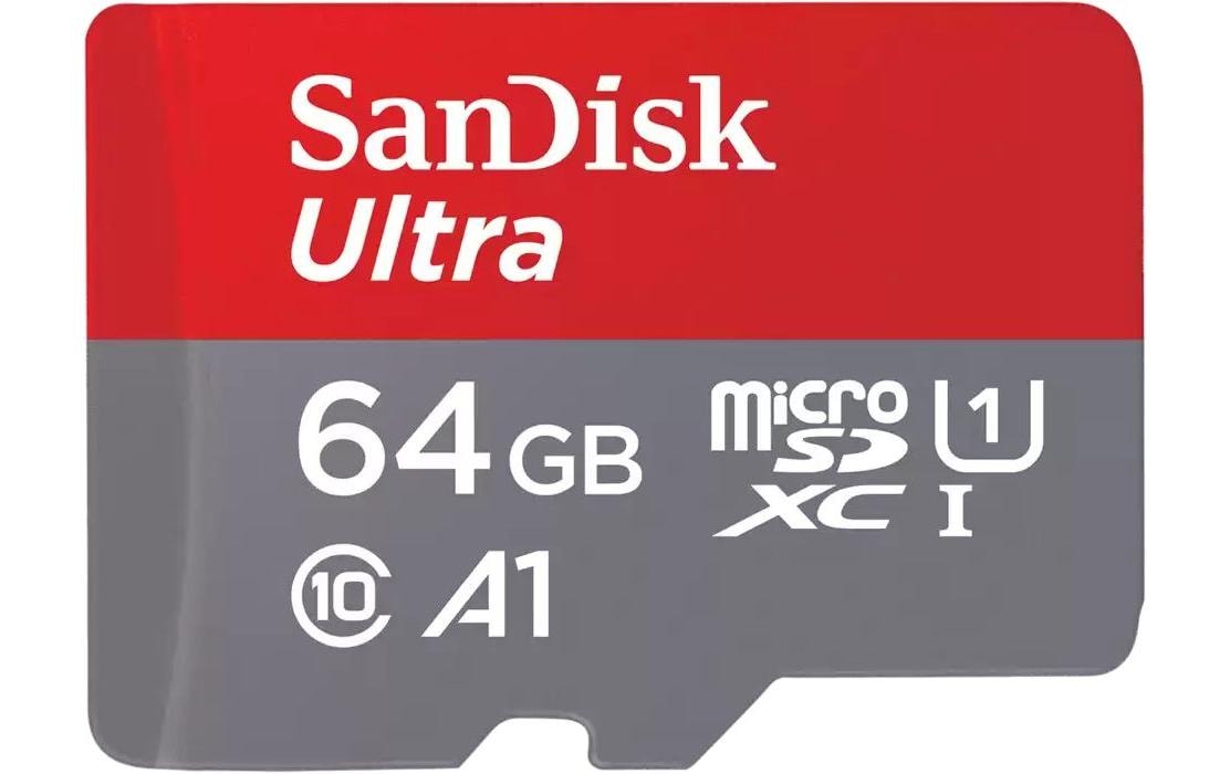 SanDisk Ultra microSDXC Speichergerät – 64 GB, 140 MB/s, SD-Adapter