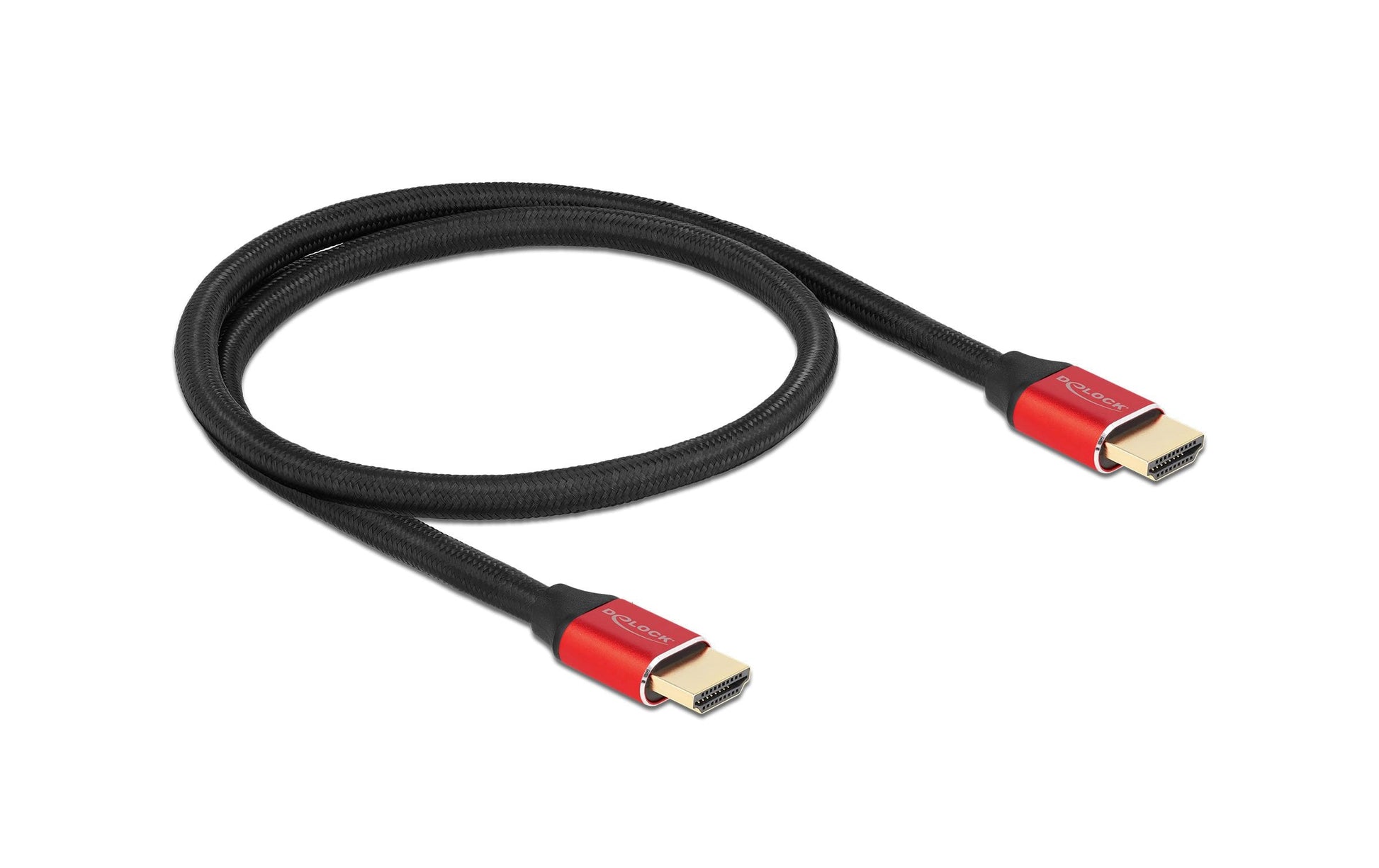 DeLOCK HDMI Kabel HDMI 2.1 8K 60 Hz – 0,5 m – HDR, ARC – Rot