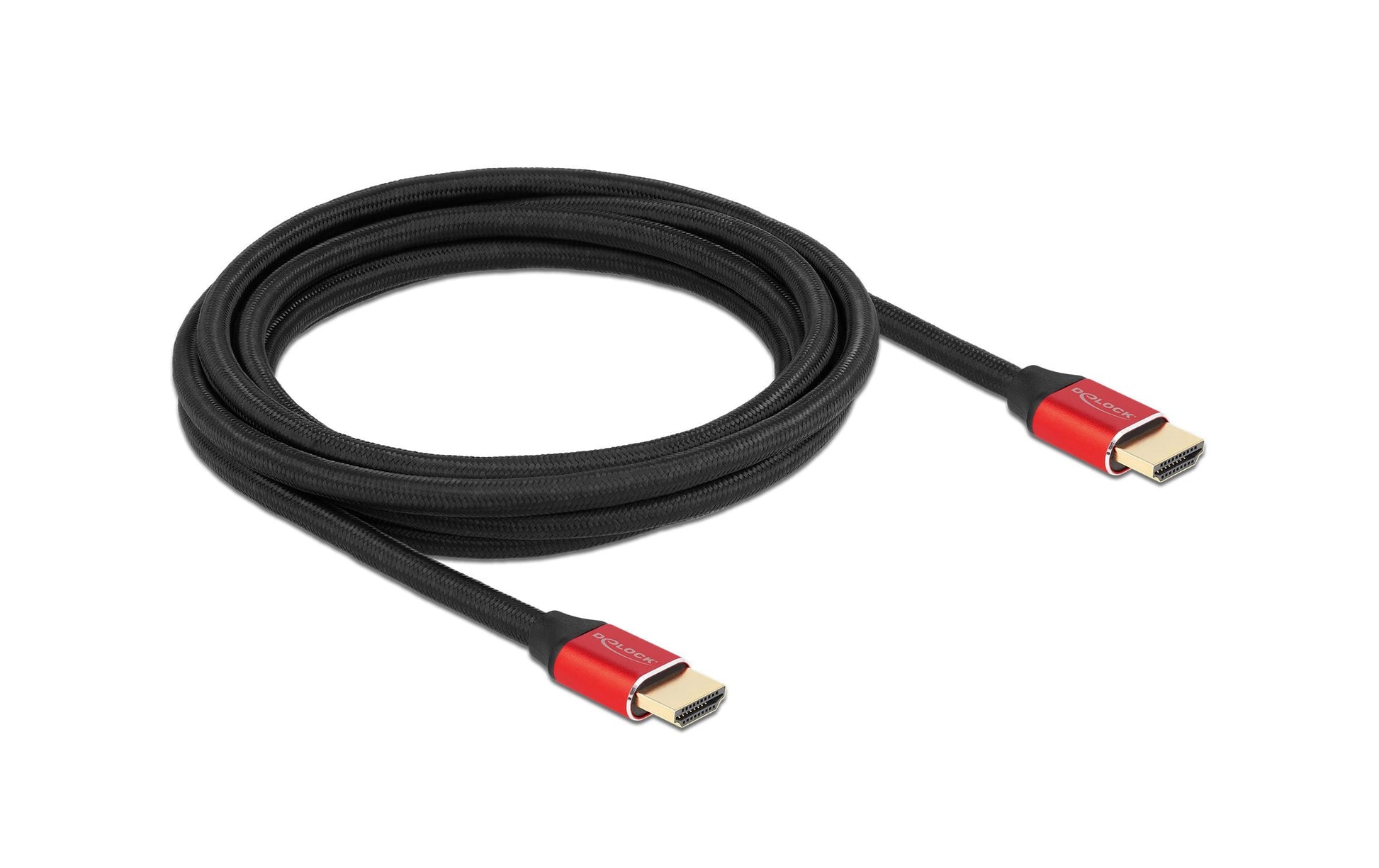 DeLOCK HDMI Kabel HDMI 2.1 8K 60 Hz – 3 m – HDR, ARC – Rot