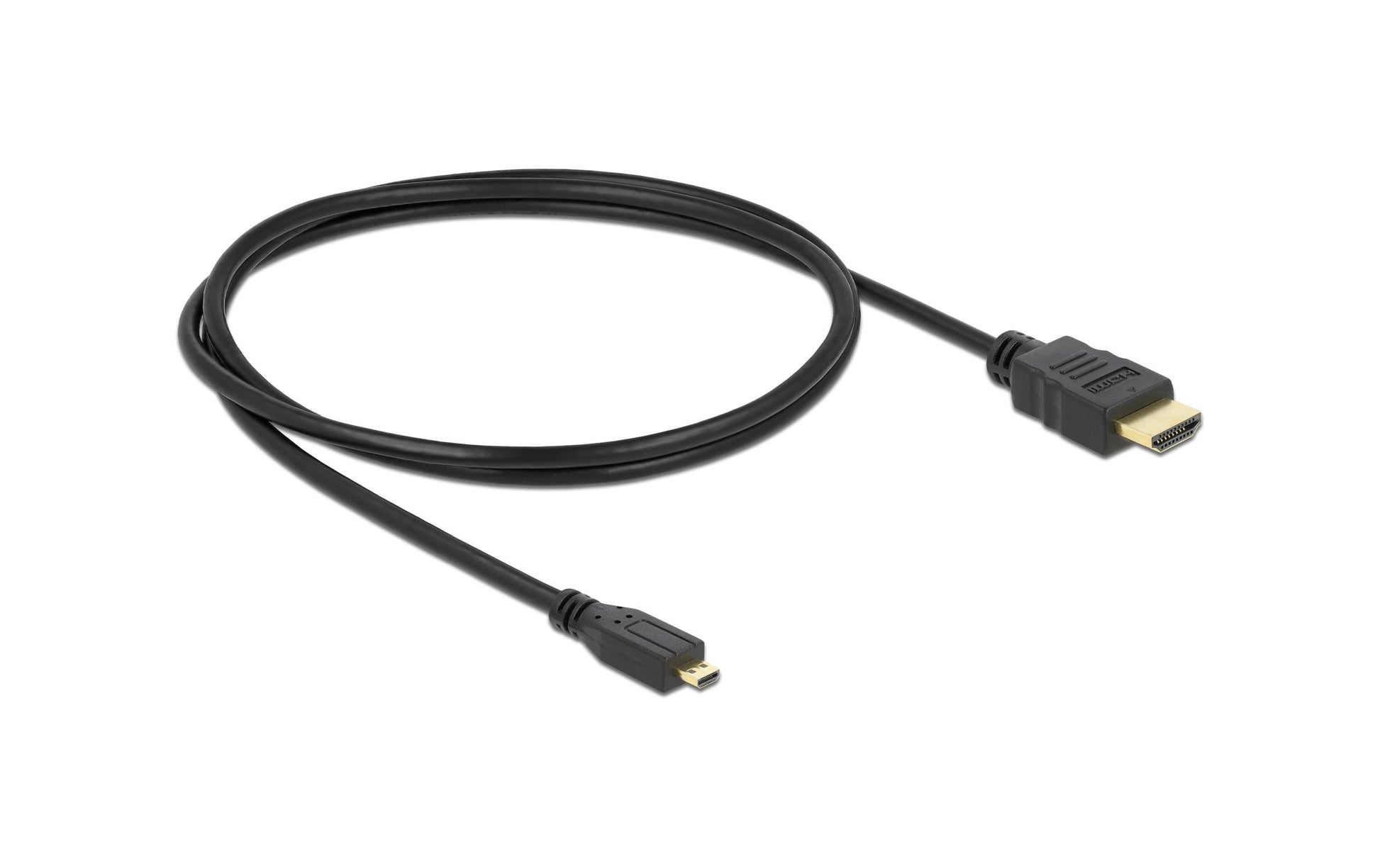 DeLOCK Micro-HDMI auf HDMI Kabel 4K – 1 m – Ethernet