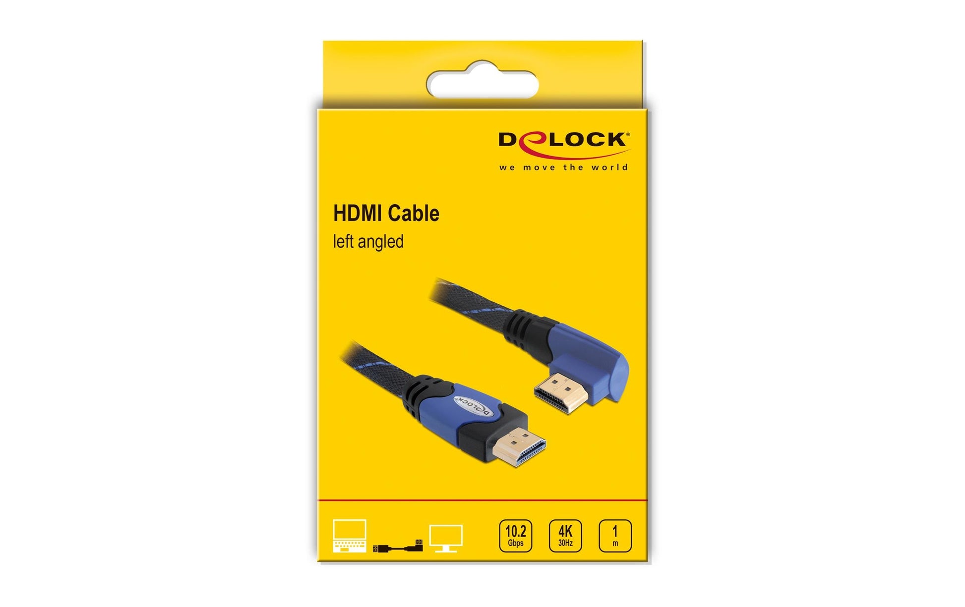 DeLOCK HDMI Kabel HDMI 1.4 4K 30 Hz – 1 m – Ethernet – Blau