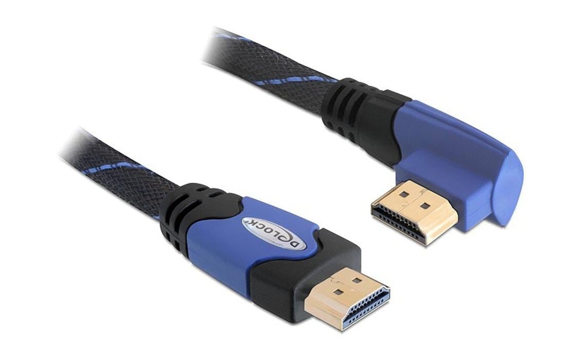 DeLOCK HDMI Kabel HDMI 1.4 4K 30 Hz – 1 m – Ethernet – Blau