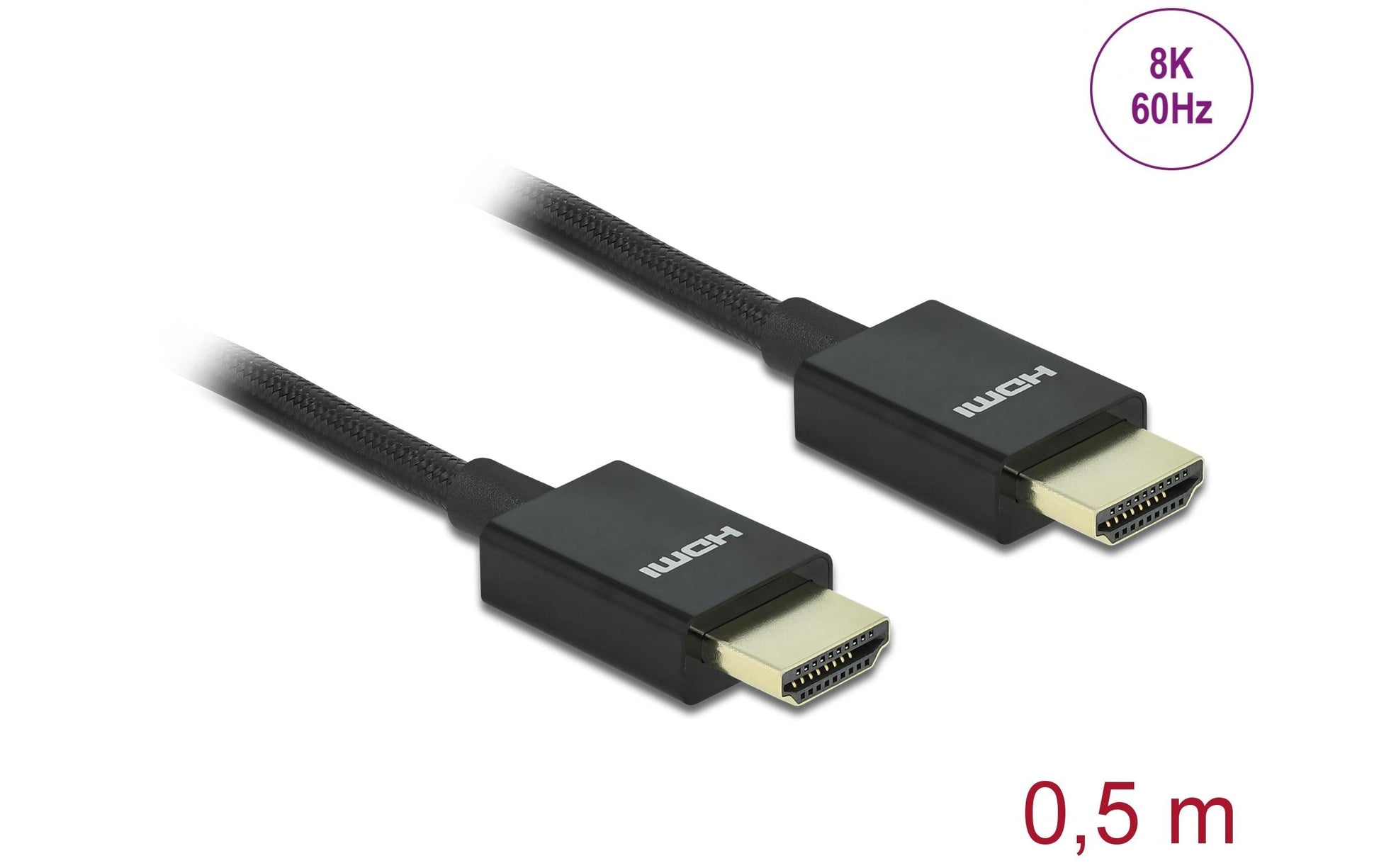 DeLOCK HDMI Kabel HDMI 2.1 8K 60 Hz – 0,5 m – HDR, ARC