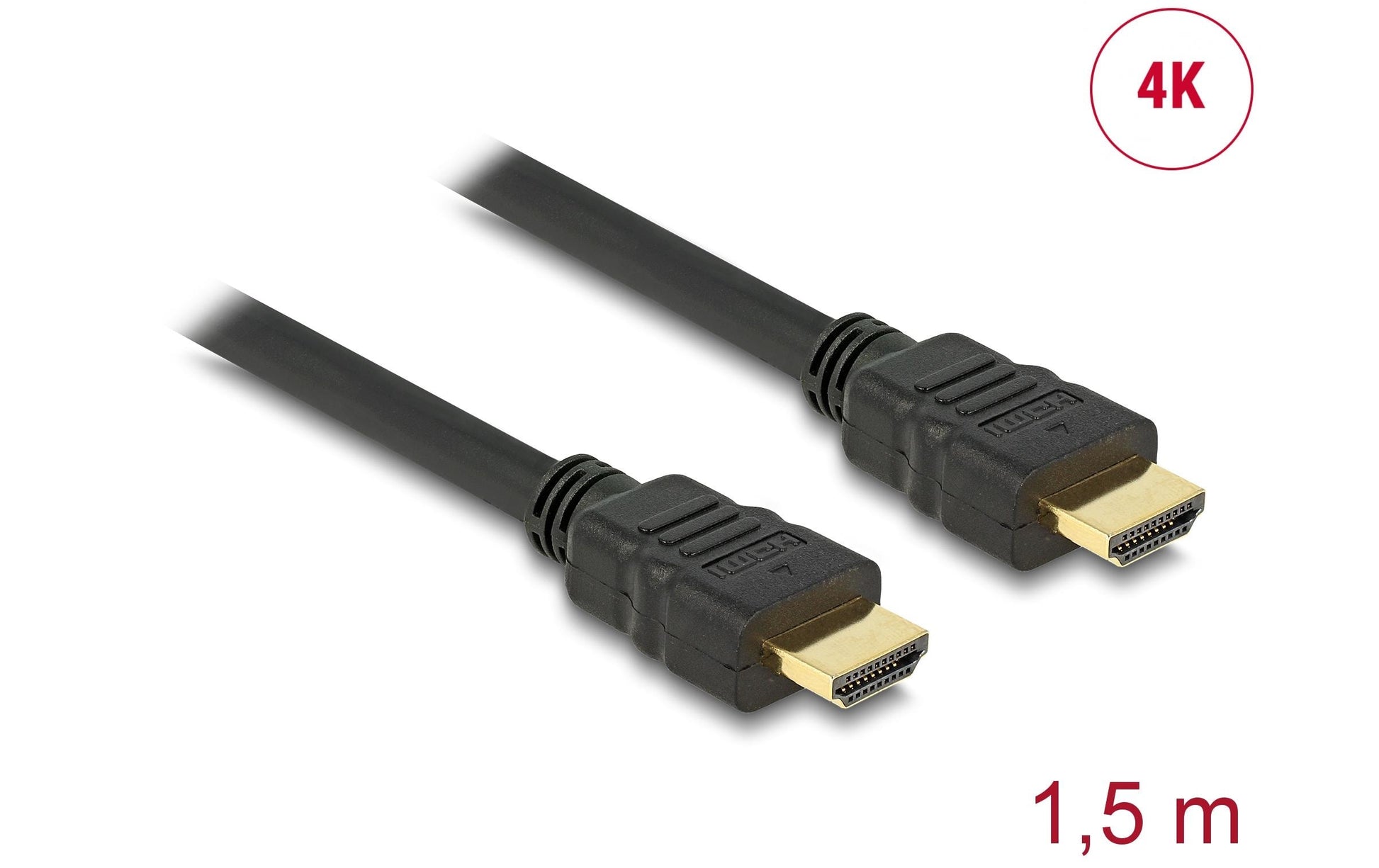 DeLOCK HDMI Kabel HDMI 1.4 – 4K 30 Hz – 1,5 m – Ethernet