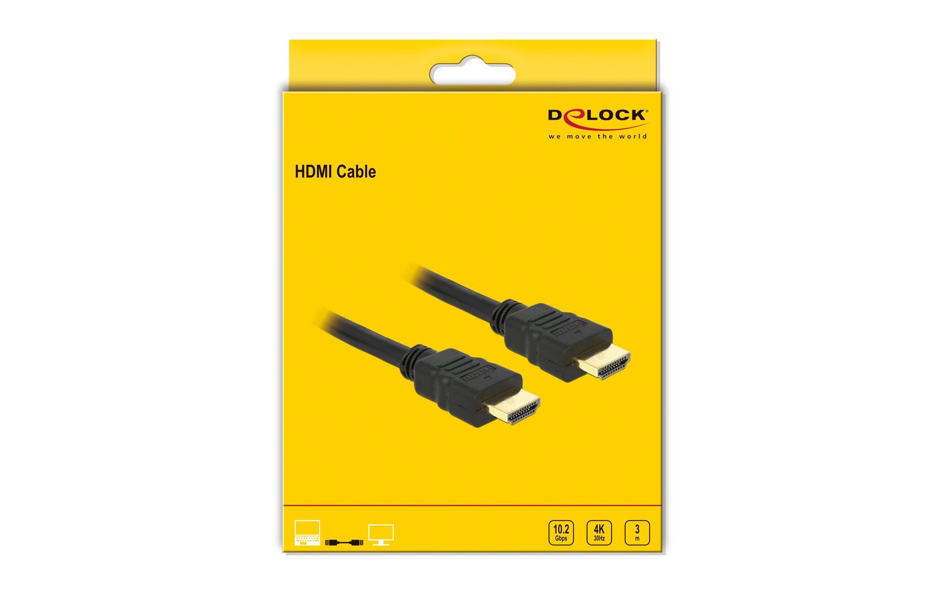 DeLOCK HDMI-Kabel, HDMI-A/HDMI-A, Schwarz