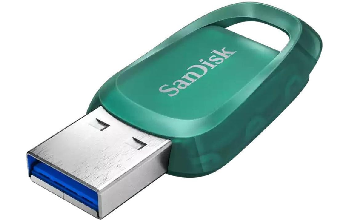 SanDisk Ultra Eco USB-Stick – 64 GB, USB 3.2 Gen 1, bis 100 MB/s; 5 Jahre Garantie