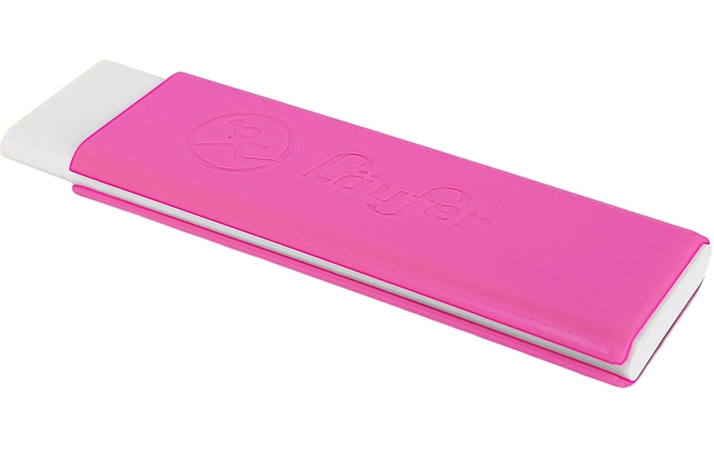 Laufer Radierer – für Bleistifte und Farbstifte – 21 × 7 × 21 mm – pink