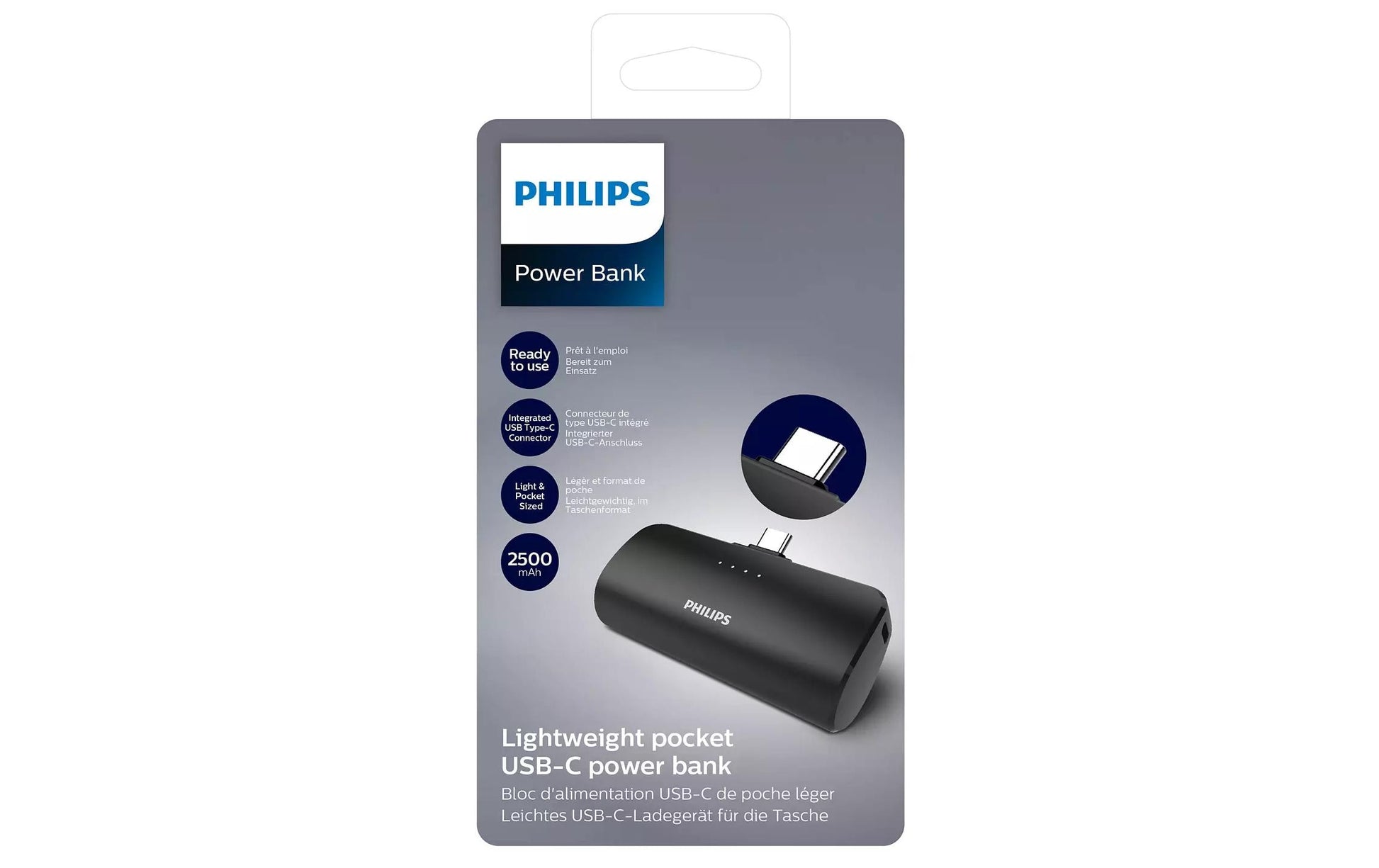 Philips Powerbank 2'500 mAh – schwarz
