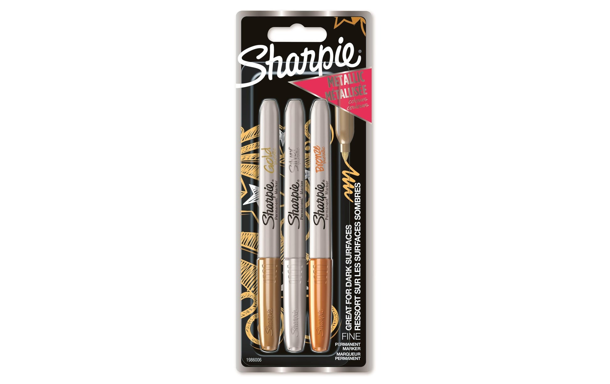 Sharpie Permanent Marker – sortiert, 3er Set