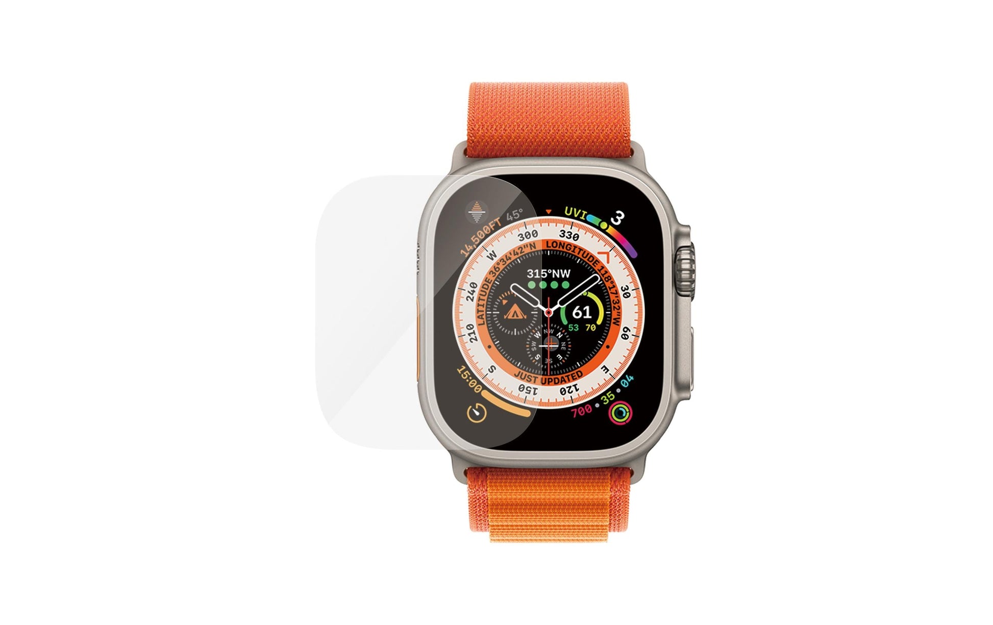 PanzerGlass Displayschutz (Panzerglas), fettabweisend – für Apple Watch Ultra 49 mm