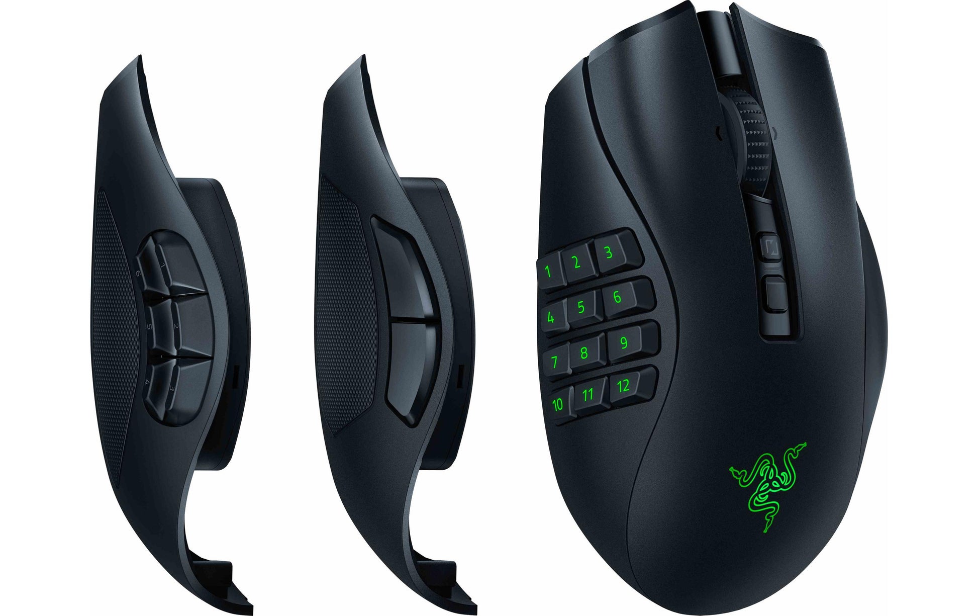 Razer Naga V2 Pro Gaming-Maus – kabellos, 20 Tasten, für Rechtshänder, integrierter Speicher, schwarz