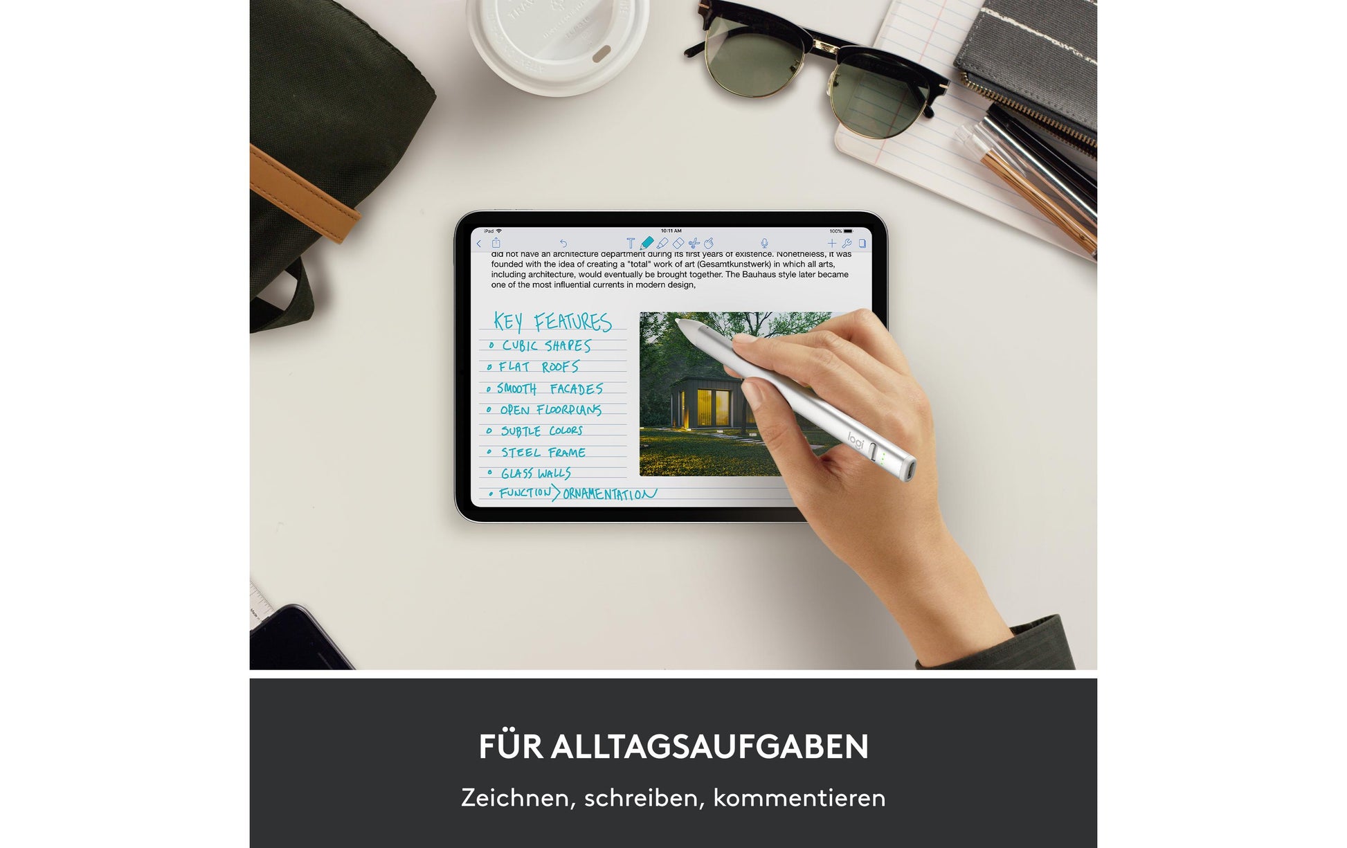 Logitech Crayon Zubehörtasche – Silber