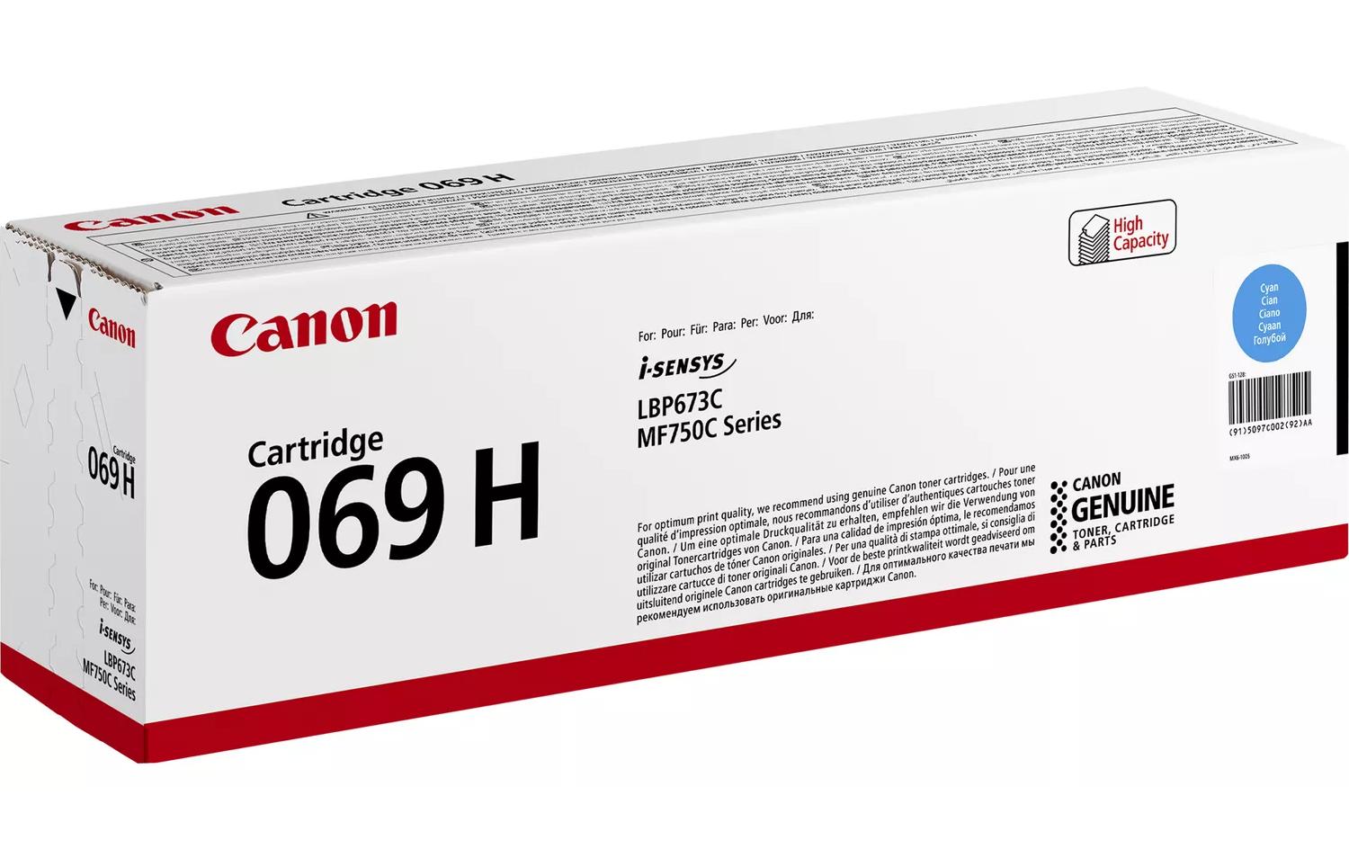 Canon Toner 069H – cyan, 5500 Seiten