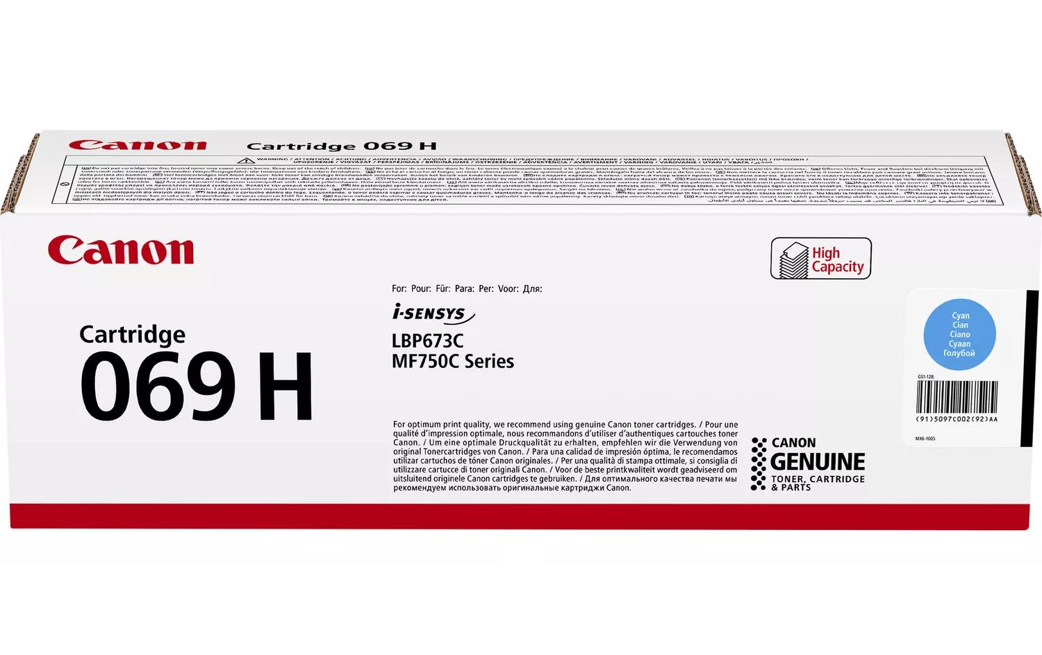 Canon Toner 069H – cyan, 5500 Seiten