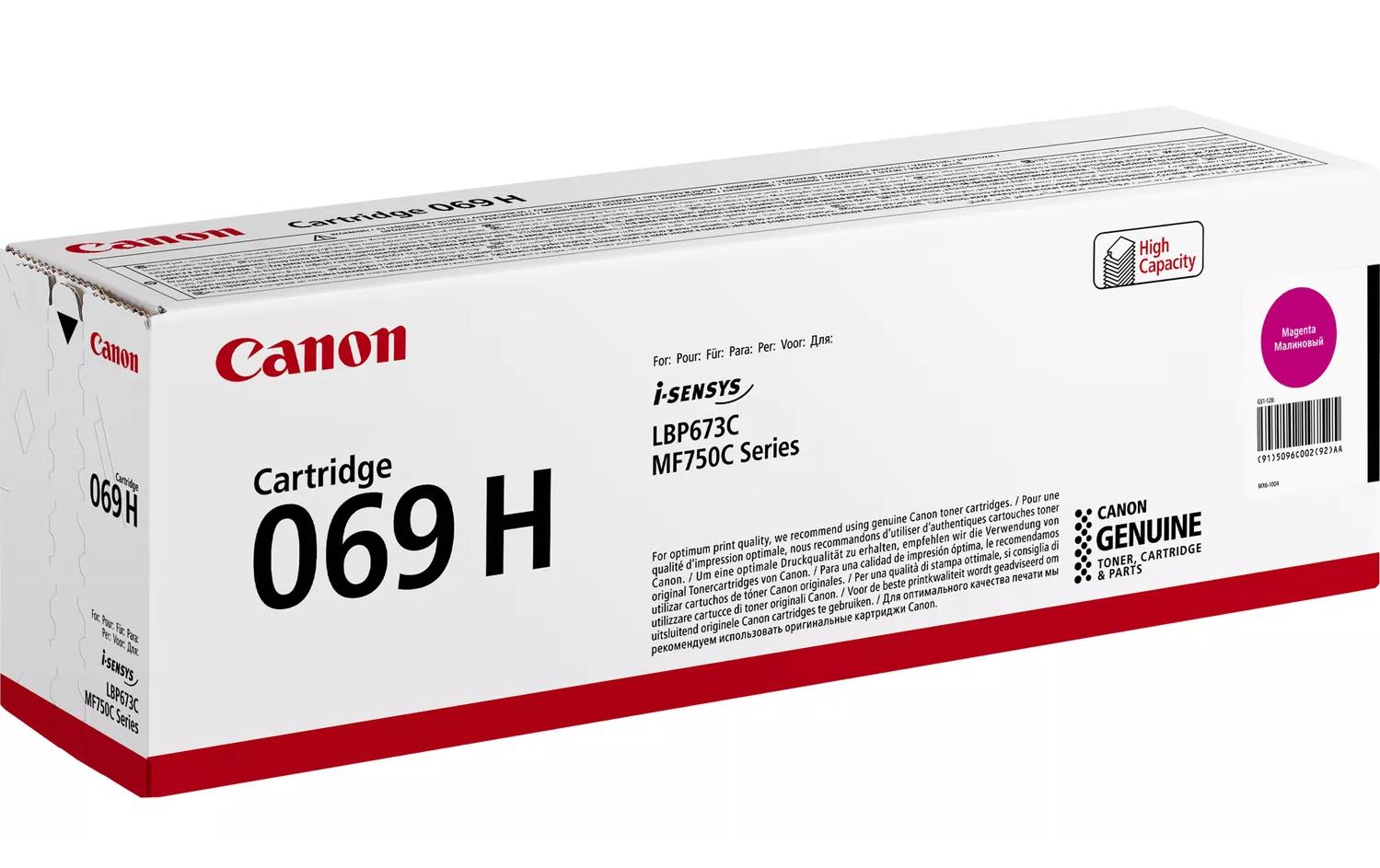 Canon Toner 069H – magenta, 5500 Seiten – für Canon i-SENSYS LBP-673, MF752, MF754