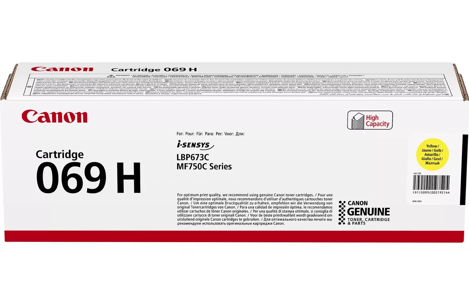 Canon Toner 069H – gelb, 5500 Seiten